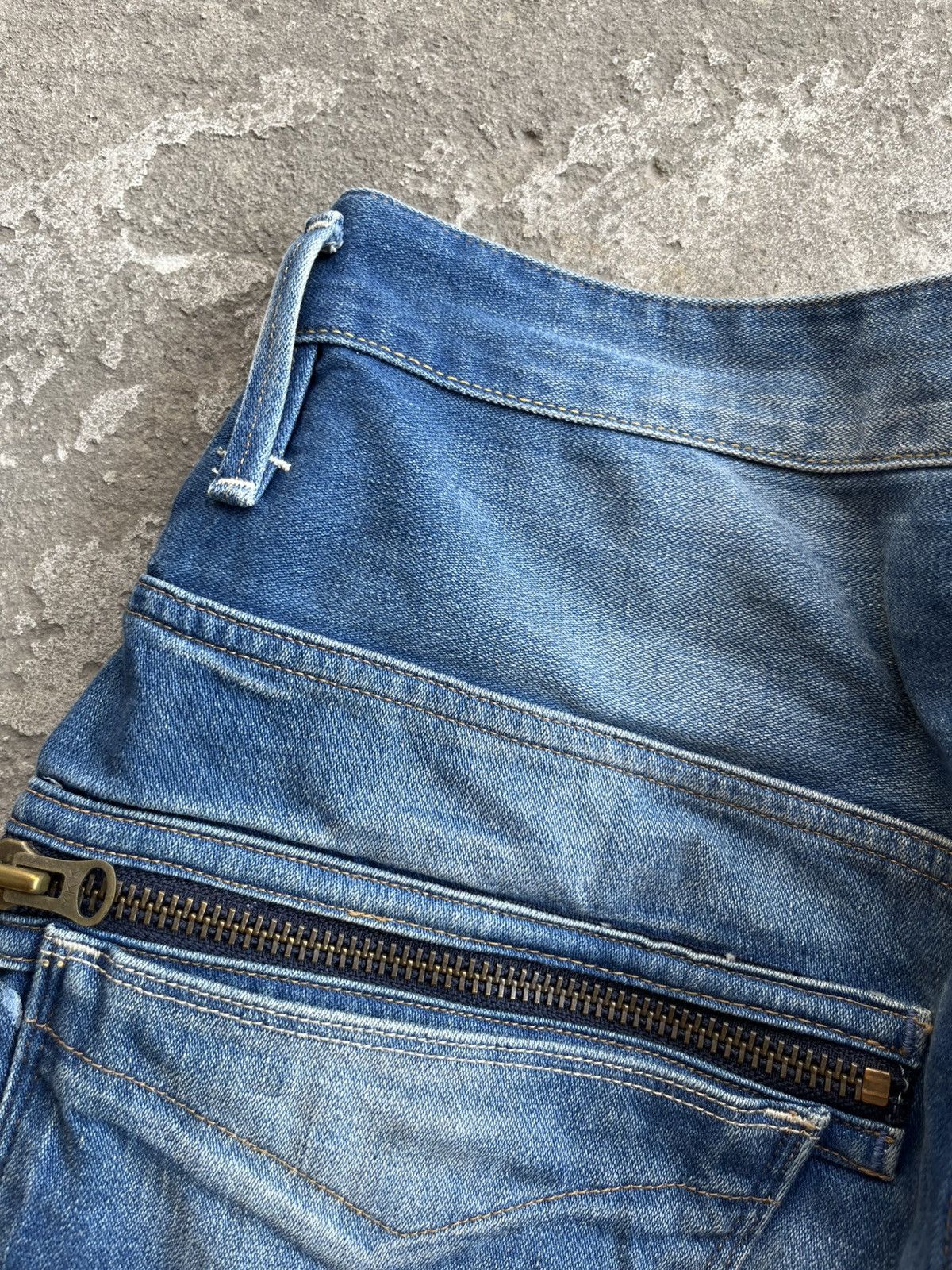 G-Star × Japanese Brand Faded Distressed G Star Taw Arc 3D Loose Tapered Jeans Pants Size US 31 - 4 Thumbnail