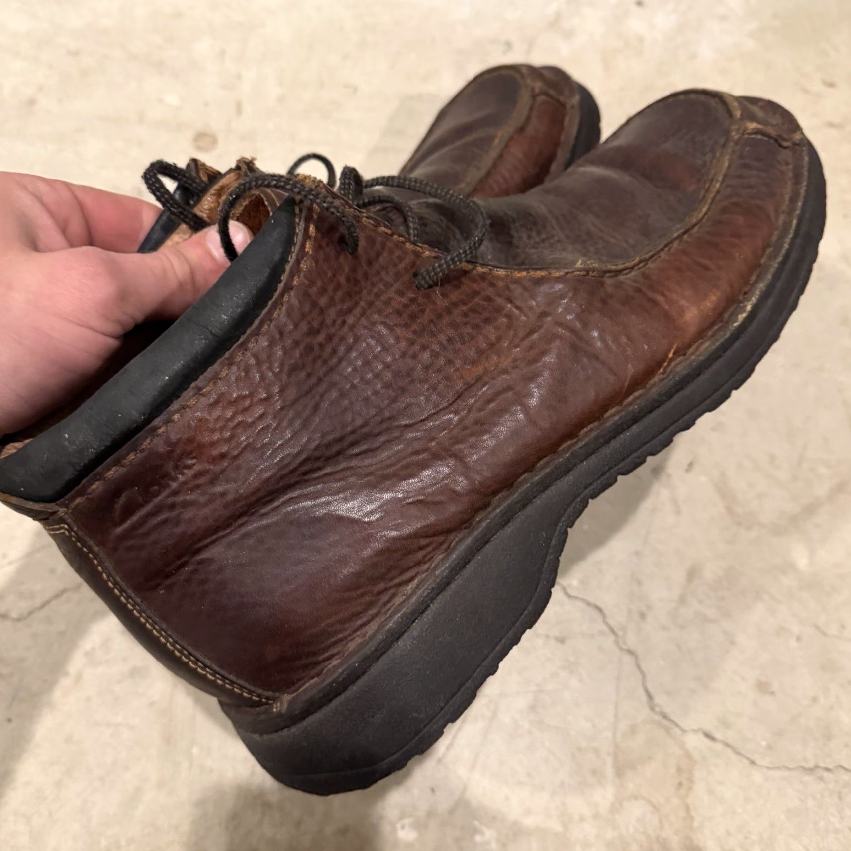 Clarks Clarks Active Air Boot Mens 11.5M Chukka Ankle Leather Brown Mid Toe Shoes Size US 12 / EU 45 - 4 Thumbnail