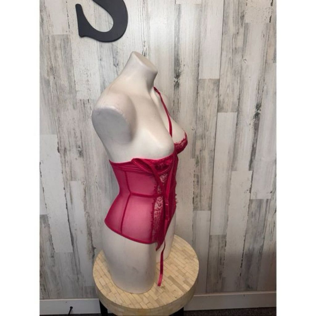 Jordan Brand Hot Pink Lace Mesh Bodysuit Teddy Lingerie Size Small Size US S / EU 44-46 / 1 - 3 Thumbnail