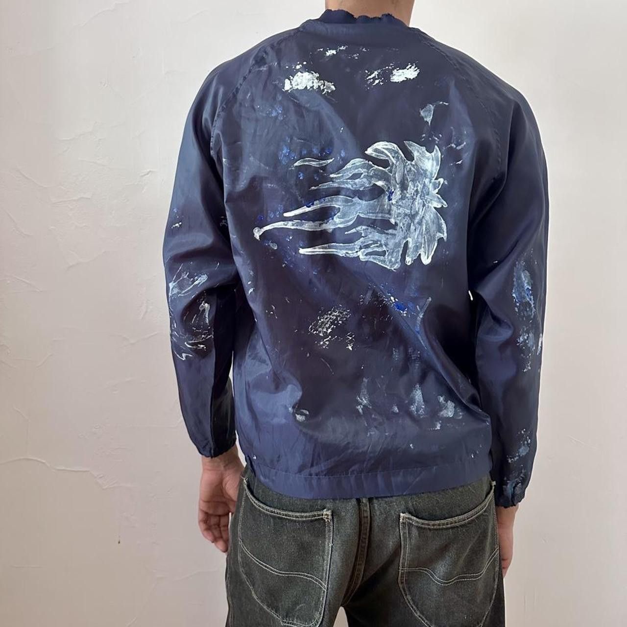 Other ASTROBOI* 'Mathias' Navy Nylon Painted Pullover Shirt - Med Size US M / EU 48-50 / 2 - 8 Thumbnail