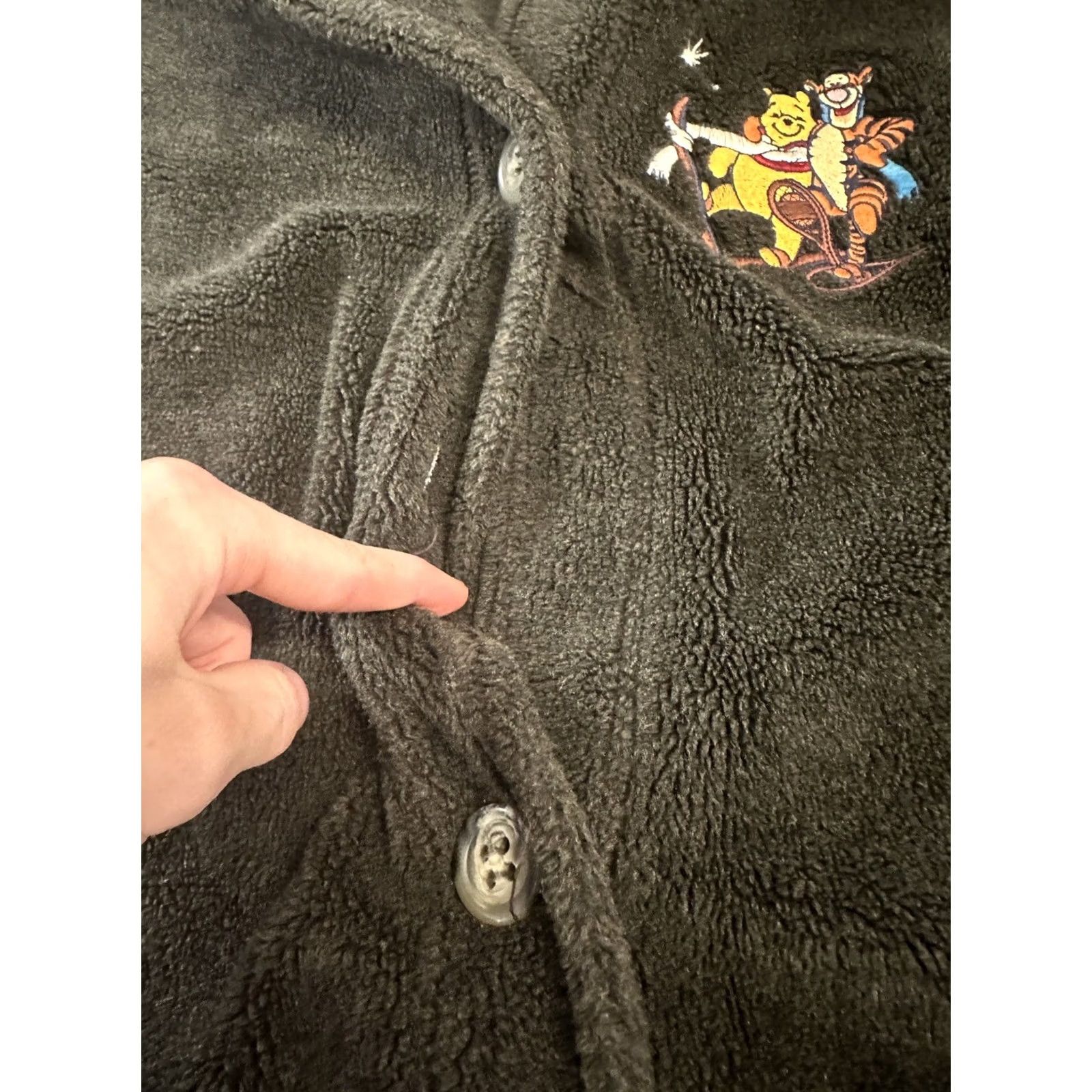 Disney VINTAGE The Disney Store Jacket Women's Large Fleece Overcoat Pooh Tigger Size L / US 10 / IT 46 - 5 Thumbnail