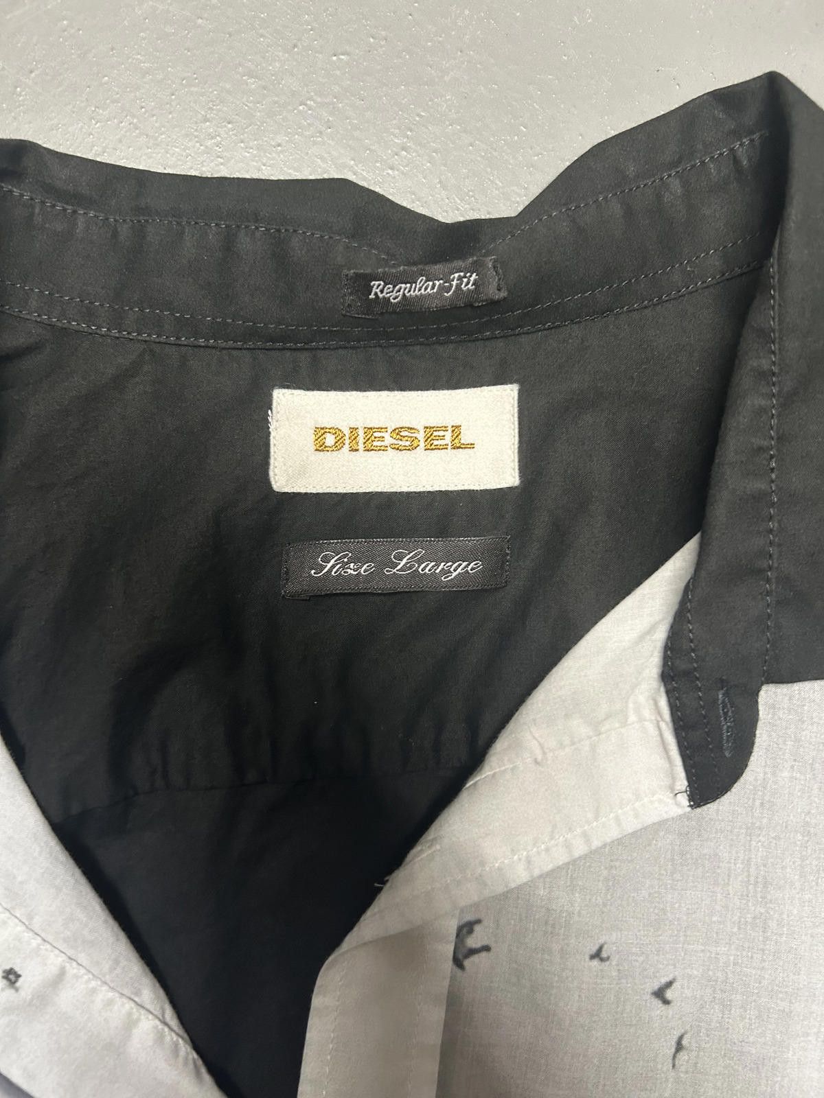 Diesel Unique Graphic Black and White Shirt with Artistic Mountain Size US L / EU 52-54 / 3 - 5 Thumbnail