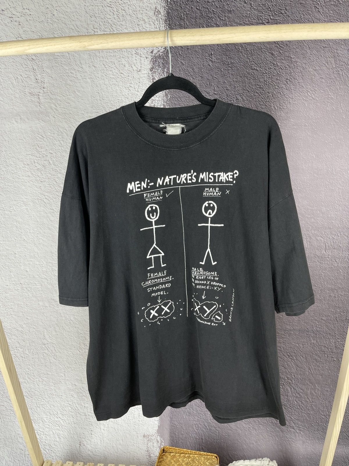 Band Tees Vintage “Men: Nature’s mistake” big logo band tee shirt Size US XL / EU 56 / 4 - 1 Thumbnail