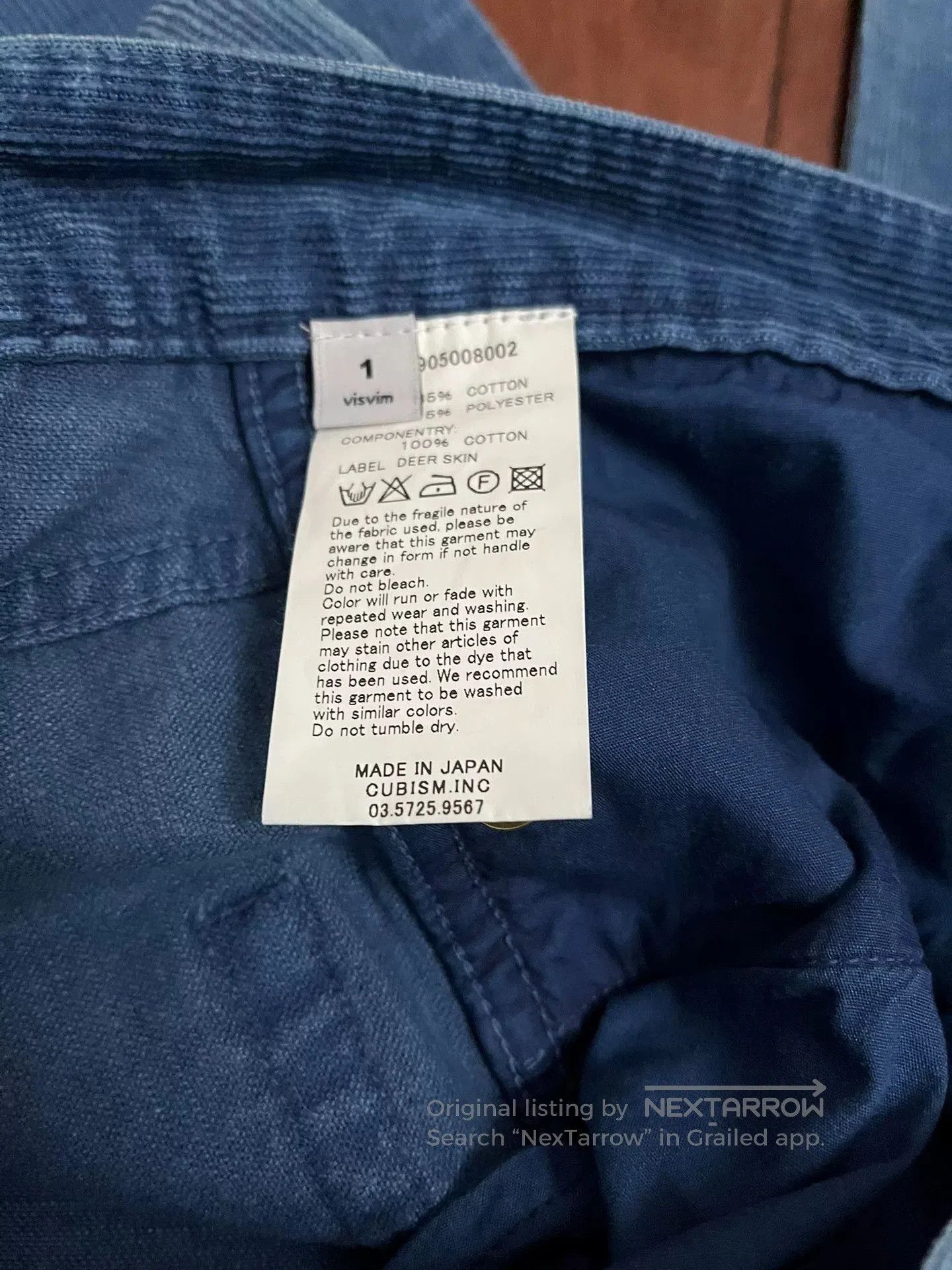 Visvim visvim ict fluxus indigo corduroy pants. Size US 26 / EU 42 - 4 Thumbnail