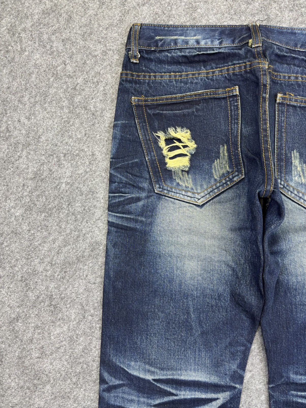 Designer Insane🔥DIVINER Slash Fades Patchwork Distressed Denim F720 Size US 30 / EU 46 - 13 Thumbnail