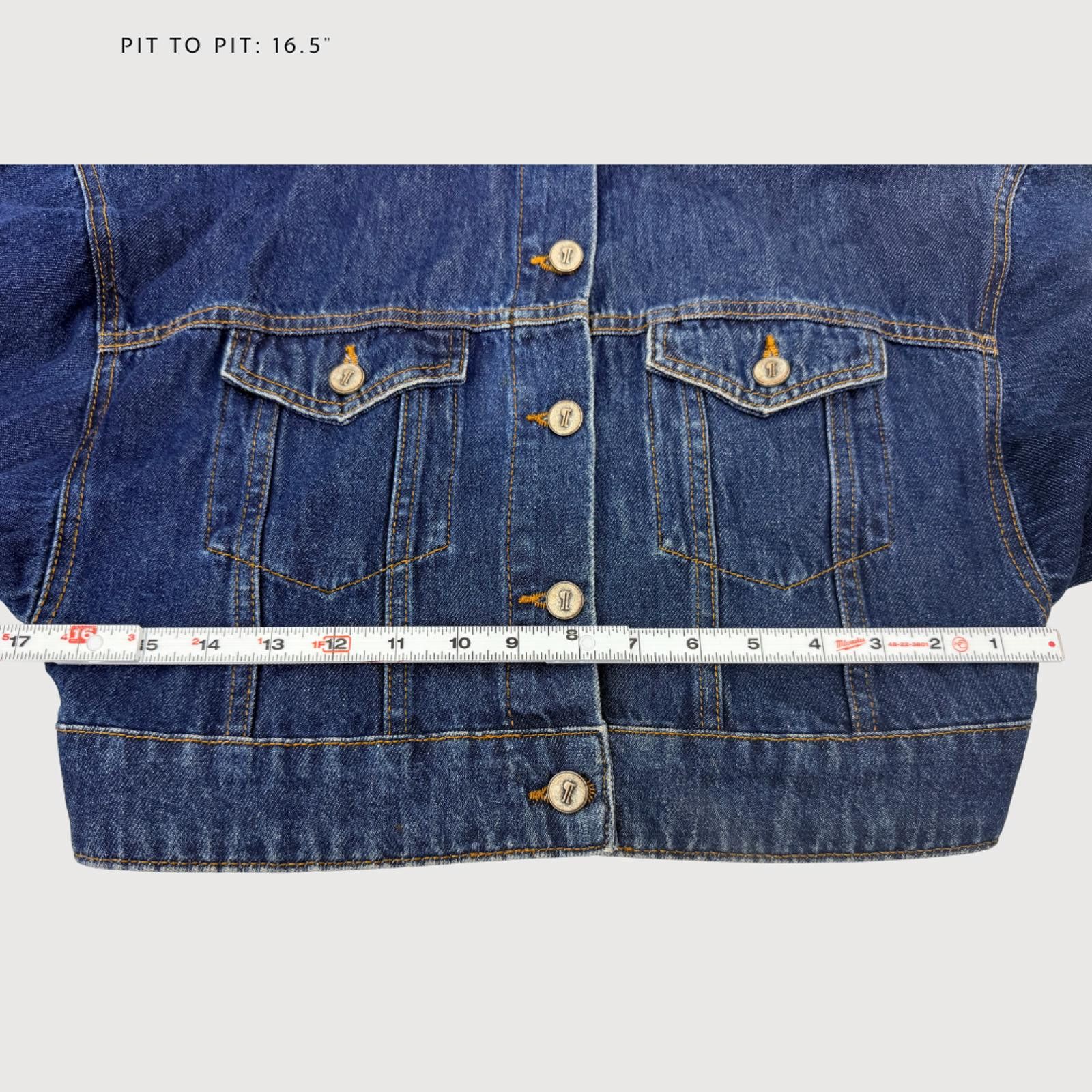 Other Anthro Pilcro Cropped Denim Jacket Dark Wash XS Chic Size XS / US 0-2 / IT 36-38 - 6 Thumbnail
