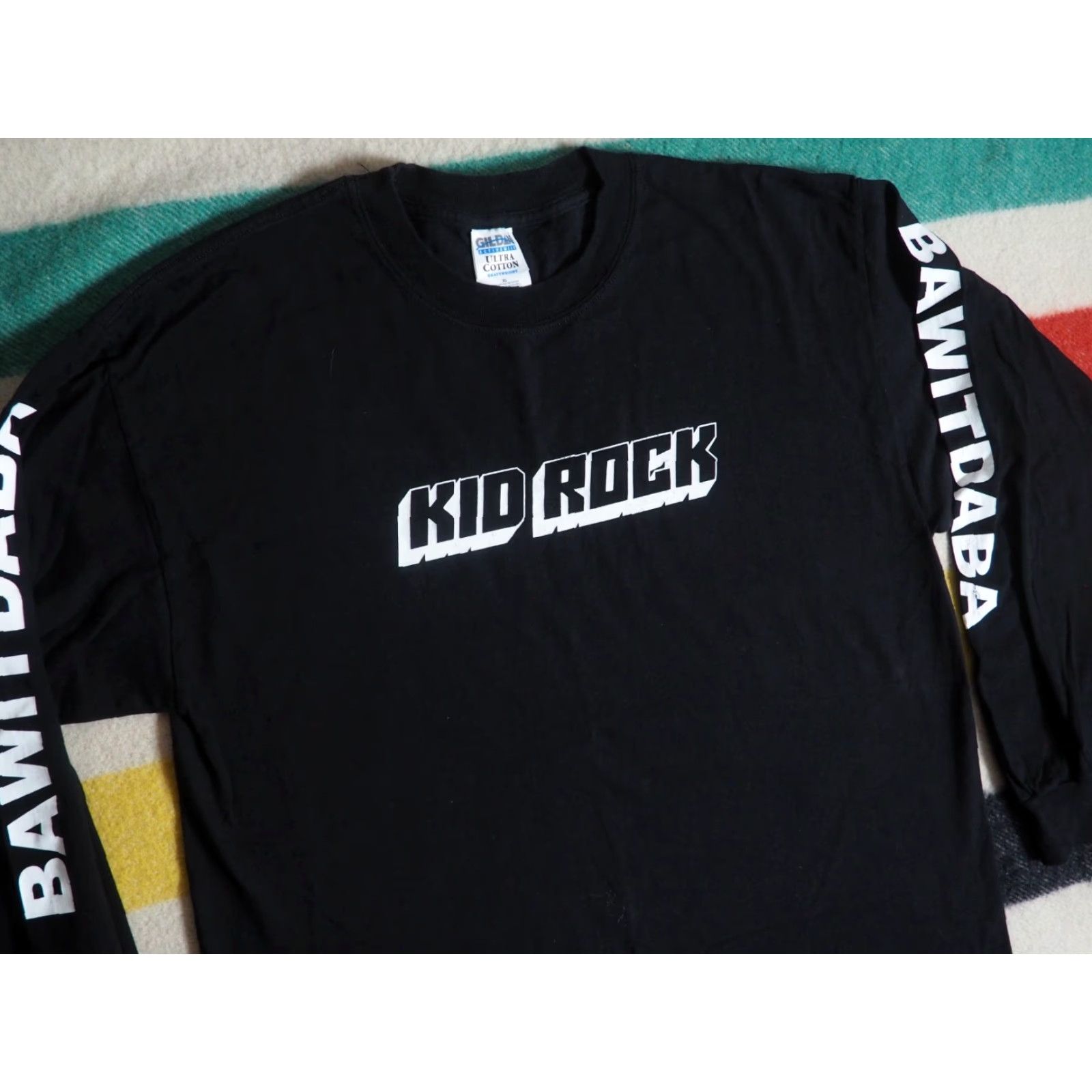 Gildan VTG 90s Gildan Kid Rock 1999 Bawitdaba Band Promo Black L/S Tee Mens XL T-Shirt Shirt Graphic Tee Hip Hop Decade 1990s Size US XL / EU 56 / 4 - 2 Thumbnail
