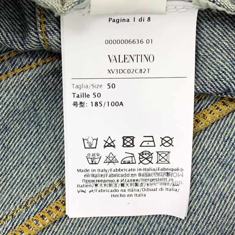 Valentino Valentino Blue washed cotton lapel denim jacket Size US L / EU 52-54 / 3 - 8 Thumbnail