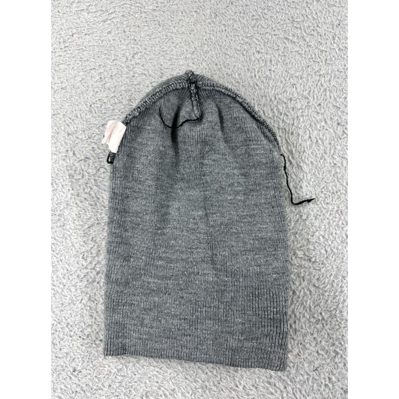 Vintage QL Beanie Adult One Size Gray Knit Acrylic Ski Snowboard Made In USA Size ONE SIZE - 5 Thumbnail
