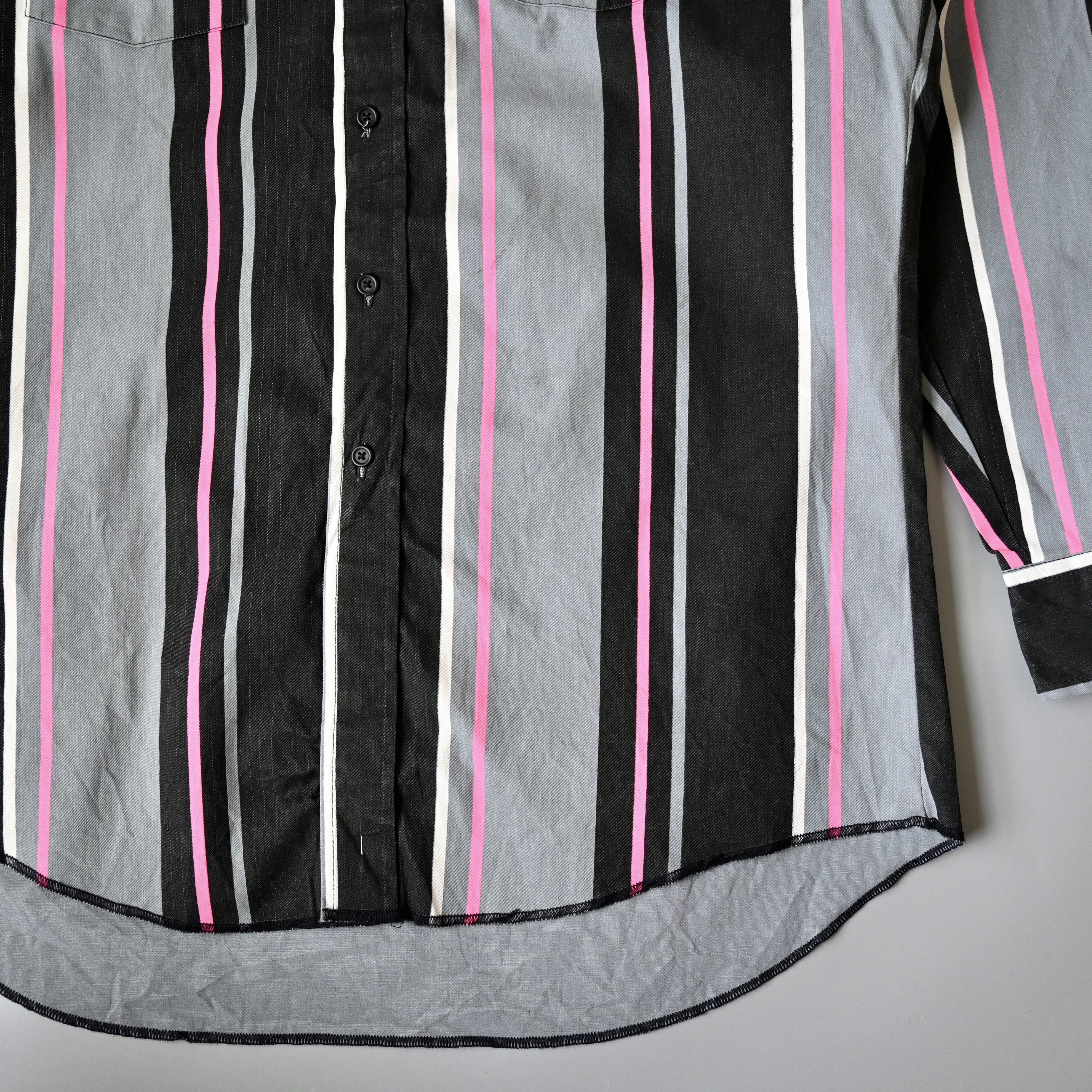 Vintage MINT, 1990s Wrangler Brushpopper cape shirt grey x pink Size US L / EU 52-54 / 3 - 2 Thumbnail