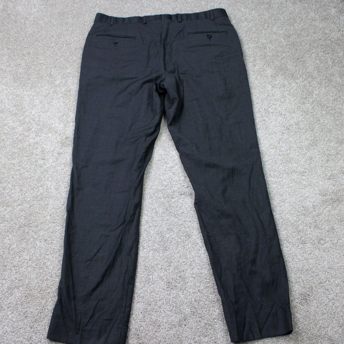 Ralph Lauren LAUREN Ralph Lauren Dress Pants Mens 36x32 Gray 100% Wool Flat Front Straight Fit Regular Pants Size US 36 / EU 52 - 6 Thumbnail