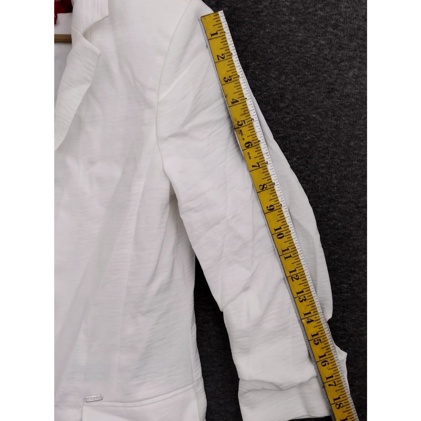 Guess GUESS Blazer Jacket Ivory XS Women 3/4 Sleeve Cotton Blend Mid-Length Button Casual Solid Knitwear Jackets Size XS / US 0-2 / IT 36-38 - 5 Thumbnail