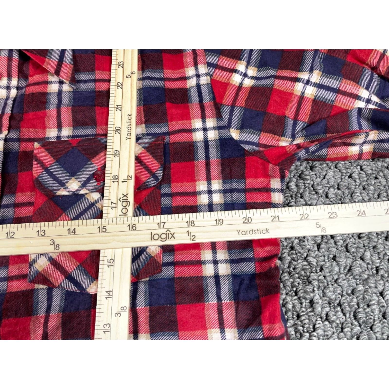 Blair VINTAGE John Blair Grunge Flannel Shirt Adult Medium Red Plaid 90s Mens Size US M / EU 48-50 / 2 - 6 Thumbnail