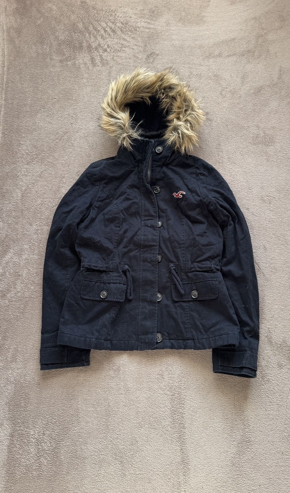 Japanese Brand Hollister Y2K Faux Fur Hood Jacket Hysteric Glamour LGB Size M / US 6-8 / IT 42-44 - 4 Thumbnail