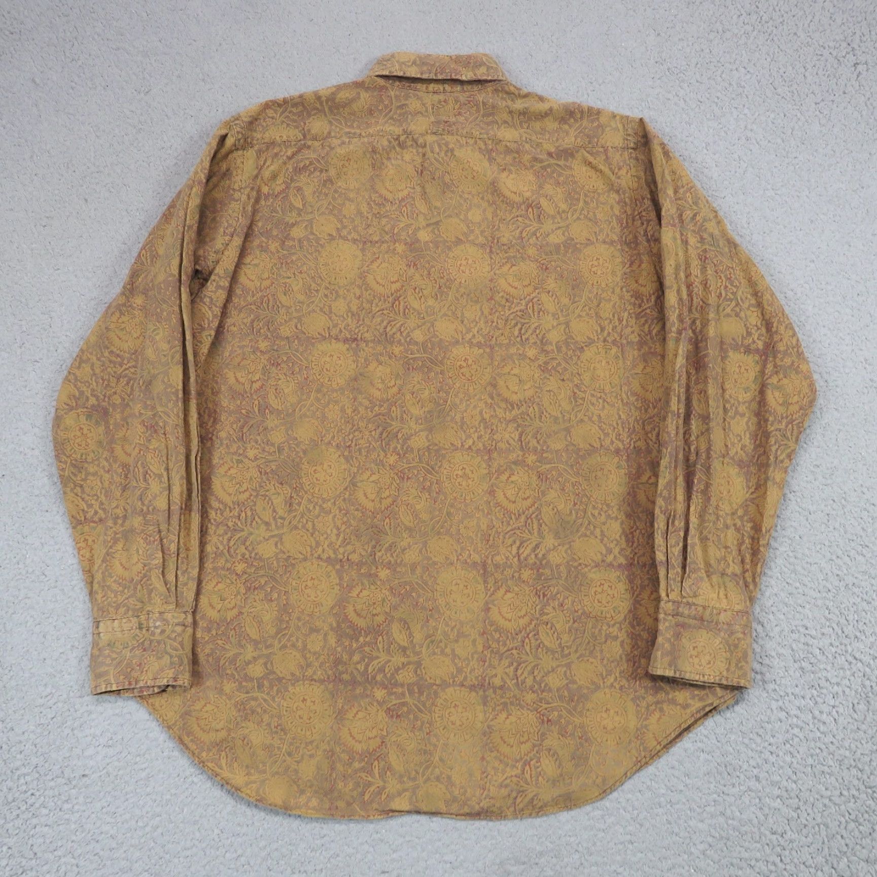 Polo Ralph Lauren VTG Polo Ralph Lauren Shirt Mens Medium Brown Floral Abstract ESTATE Button Up Size US M / EU 48-50 / 2 - 5 Thumbnail