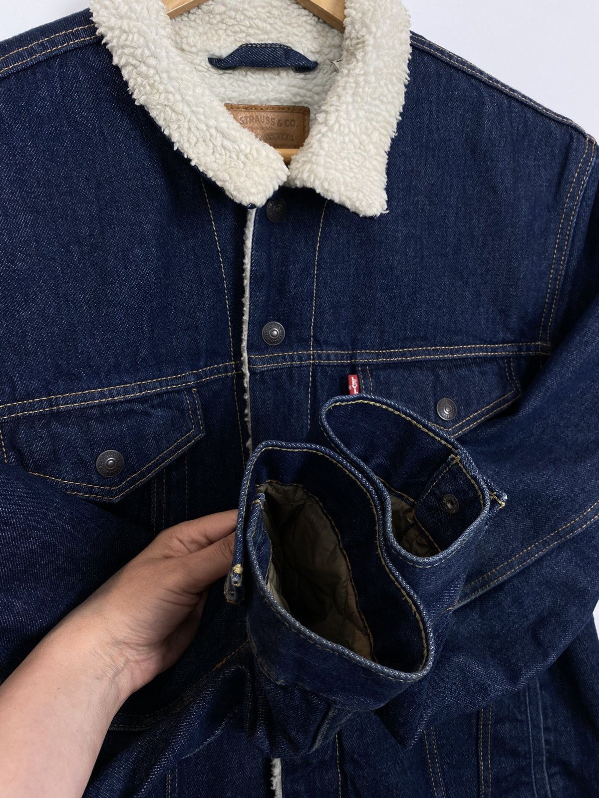 Levi's Levi's Denim Sherpa Lined Jacket Men’s Size X-LARGE Blue Top Size US XL / EU 56 / 4 - 5 Thumbnail