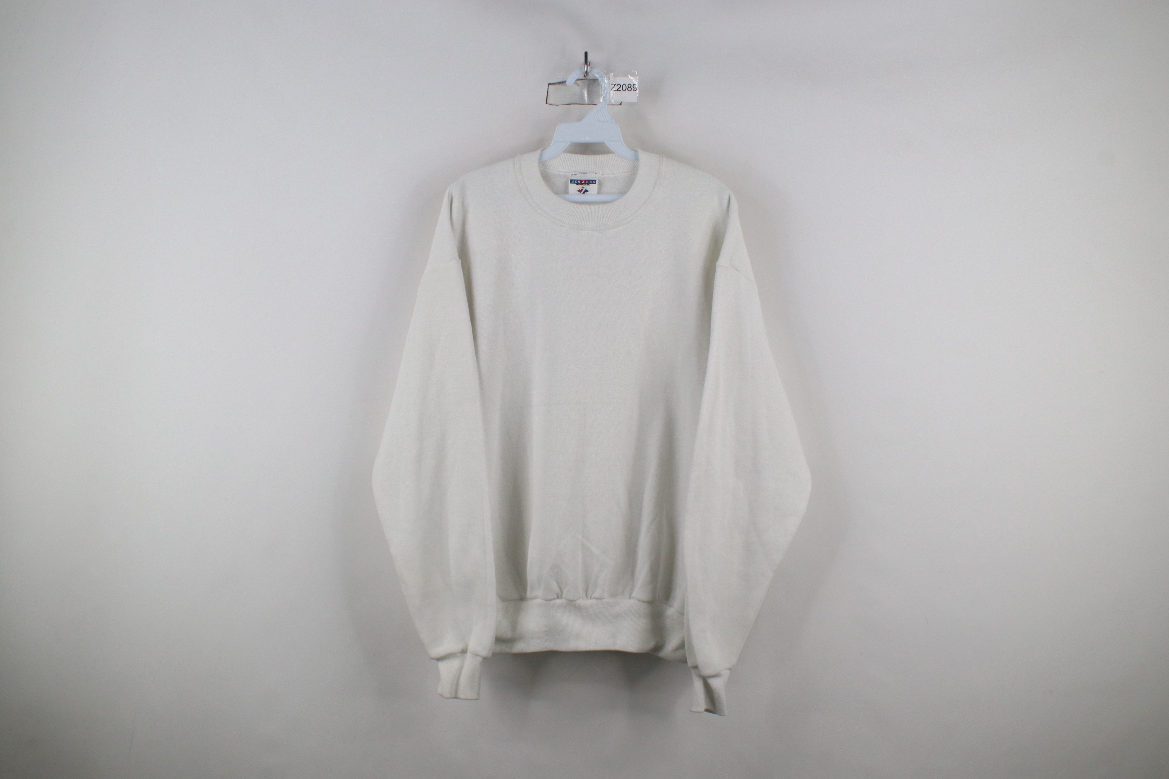 Vintage Vintage 90s Streetwear Blank Crewneck Sweatshirt White Size US M / EU 48-50 / 2 - 1 Thumbnail