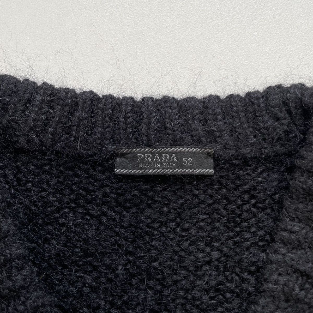 Prada Mid 2000s Black Mohair Wool Sweater Size US L / EU 52-54 / 3 - 5 Thumbnail