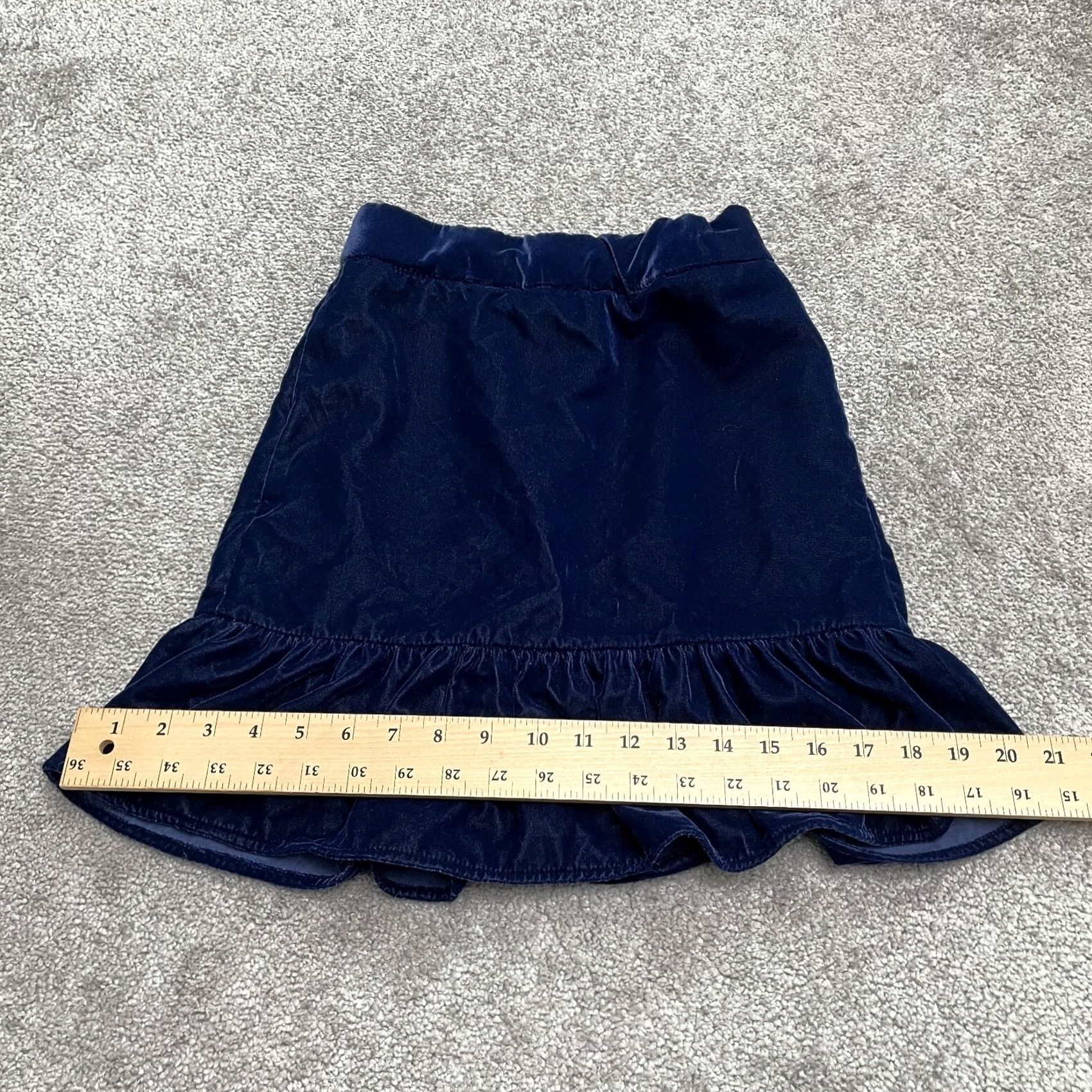 J.Crew J.Crew Skirt Womens XXS Velvet Knee Length Elastic Waist A-Line Casual Work Blue Offset: None Size 24" / US 00 / IT 34 - 7 Thumbnail