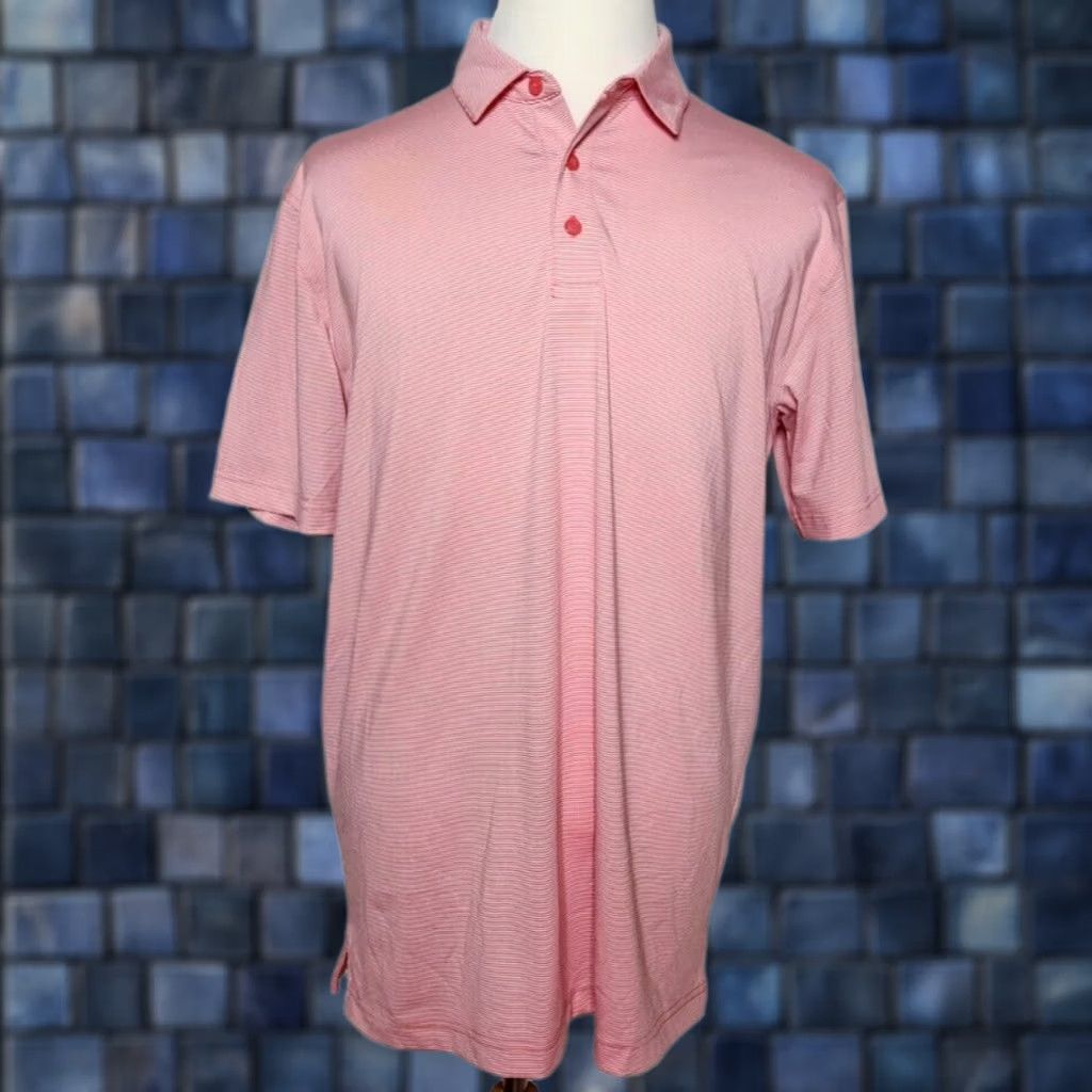 Callaway Callaway Polo Shirt Mens L Striped Golf/Tech Short Sleeve Pink Size US L / EU 52-54 / 3 - 1 Thumbnail