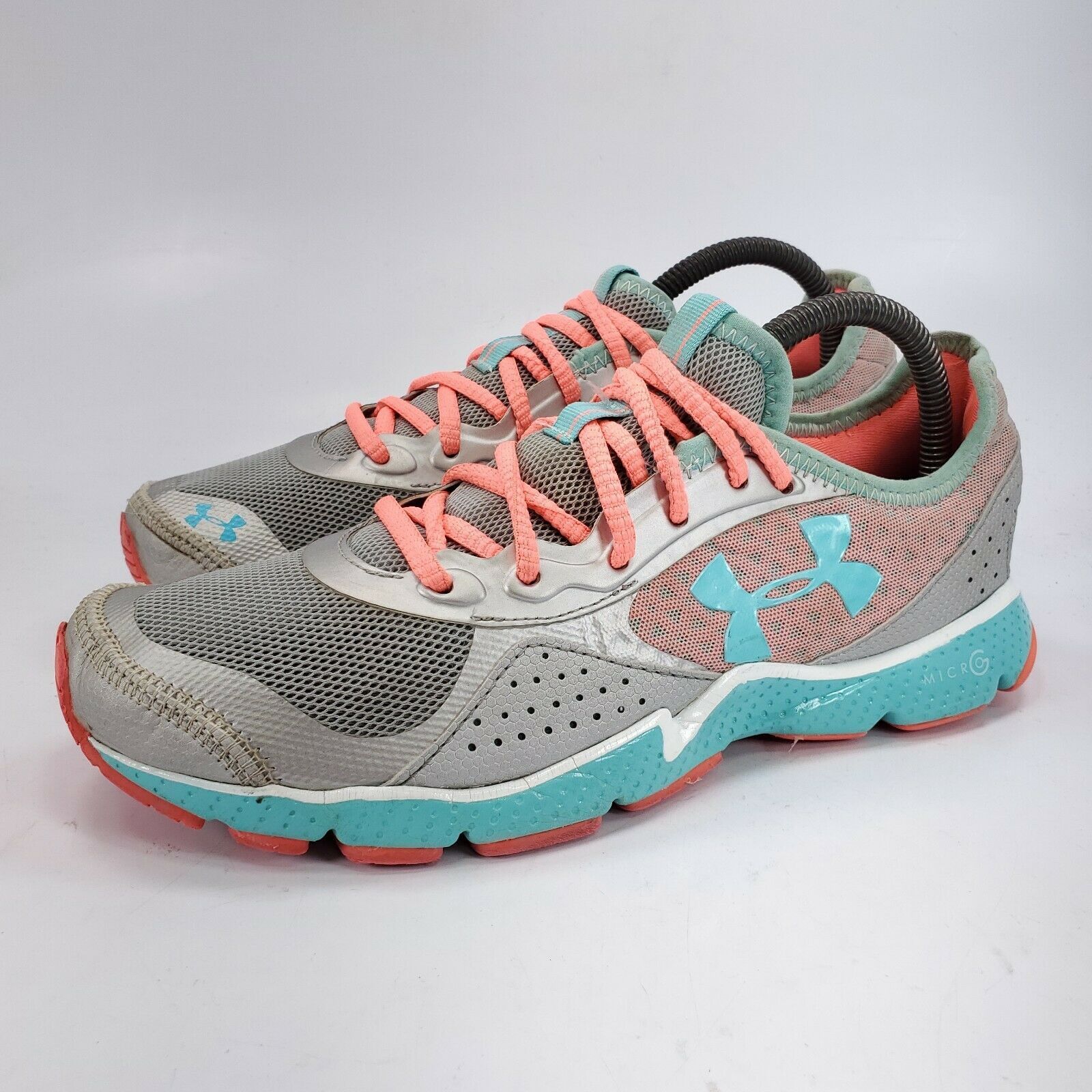 Under Armour Under Armour Shoe Womens Size 8.5 1250733-900 Gray Pink Blue Size US 8.5 / IT 38.5 - 1 Thumbnail