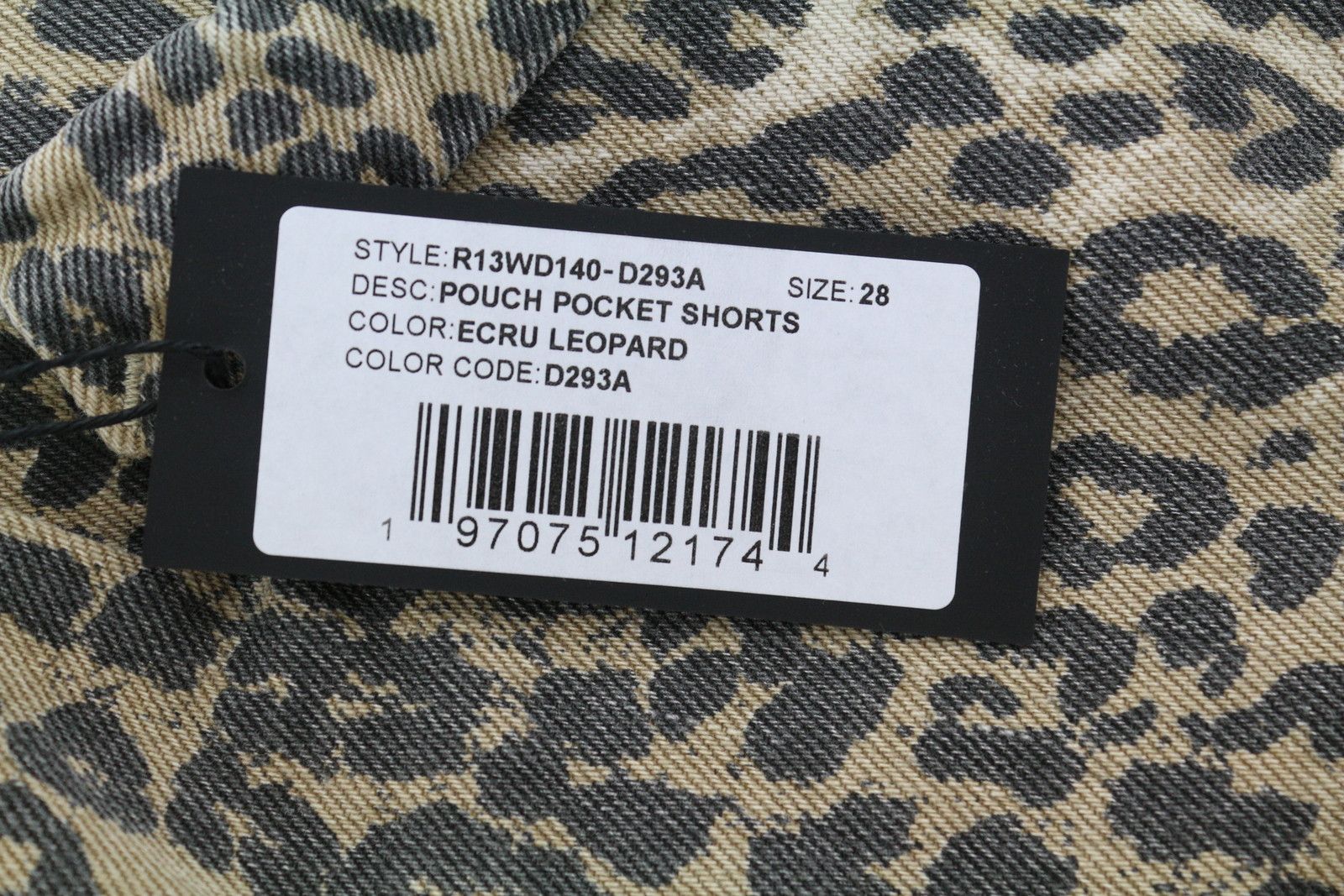 R13 POUCH POCKET 28 Leopard Denim RRP$1029 85102 Size 28" / US 6 / IT 42 - 10 Thumbnail