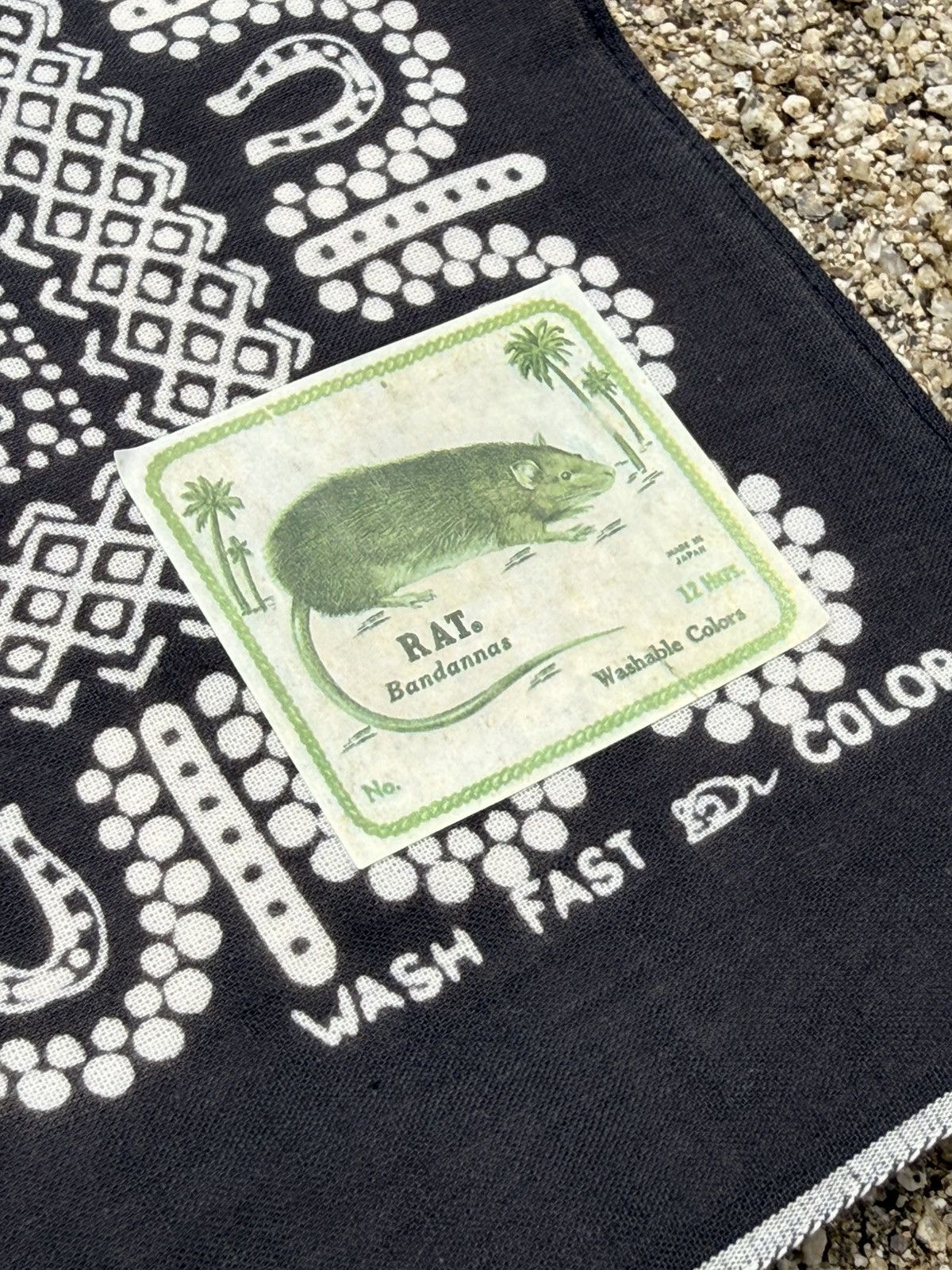 Kapital KAPITAL fastcolor Selvedge Bandana (HORSE SHOE) Size ONE SIZE - 2 Thumbnail