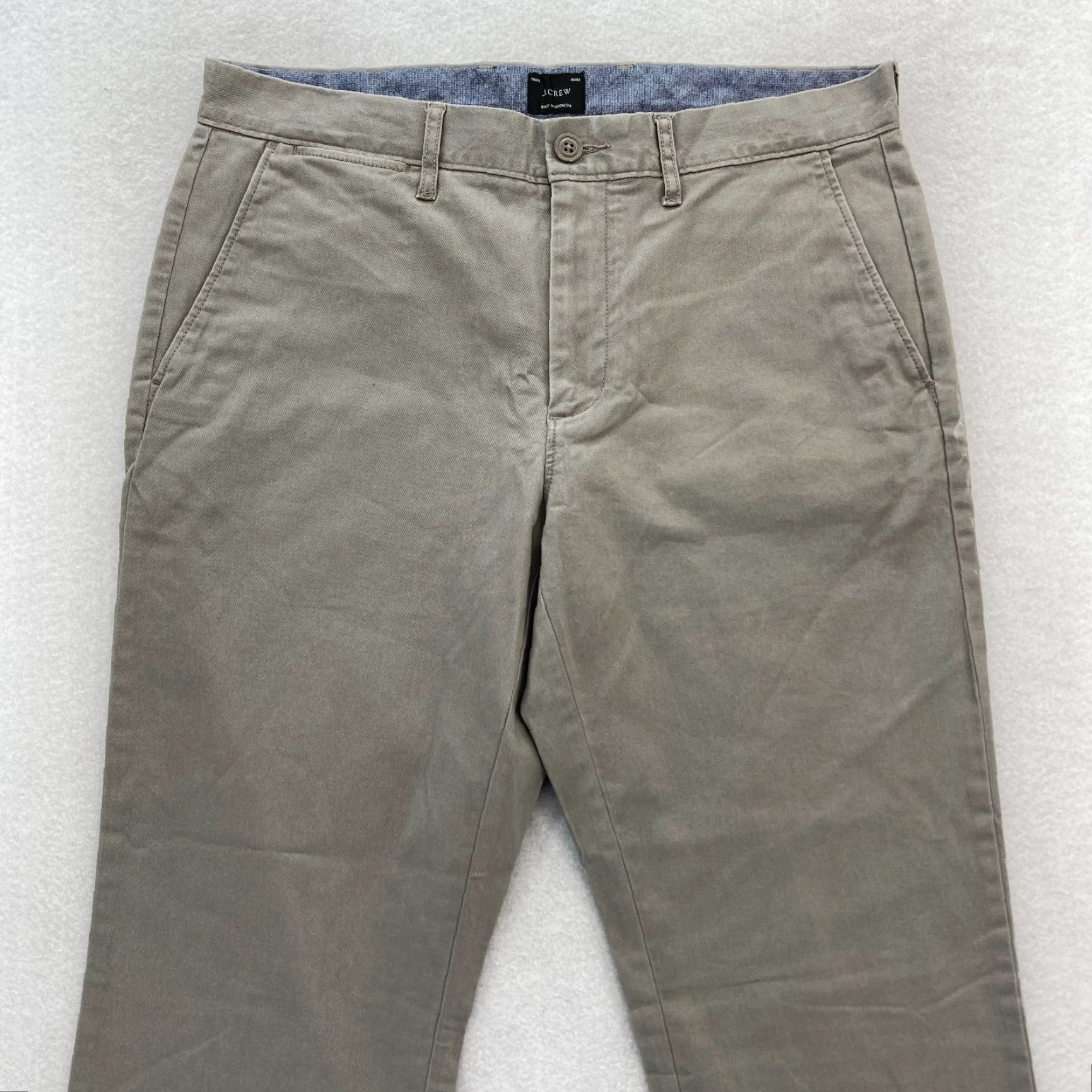 J.Crew J.Crew 770 Pants Mens 31x32 Slim Straight Leg Brown Stretch Fabric Chino Preppy Size US 31 - 2 Thumbnail