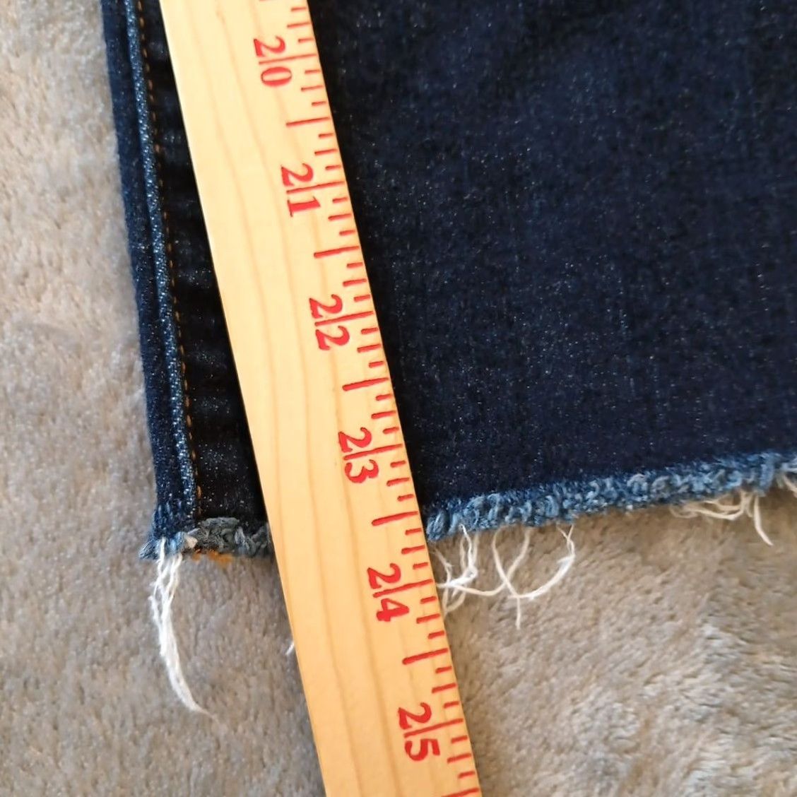 Vintage Judy Blue Jeans Womens Size 9/29 Blue Dark Wash Wide-Leg Capri Size 29" - 5 Thumbnail