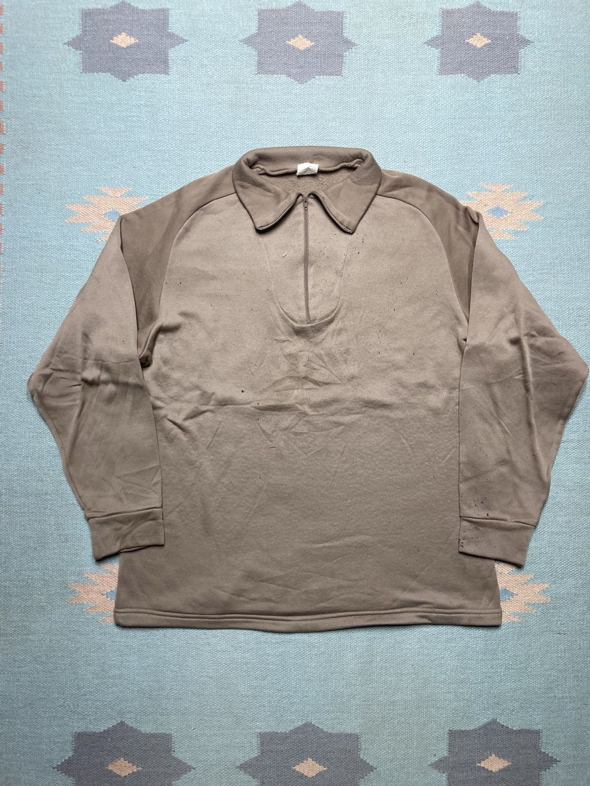 Vintage Vtg military cold weather undershirt distressed polo large Size US L / EU 52-54 / 3 - 1 Thumbnail