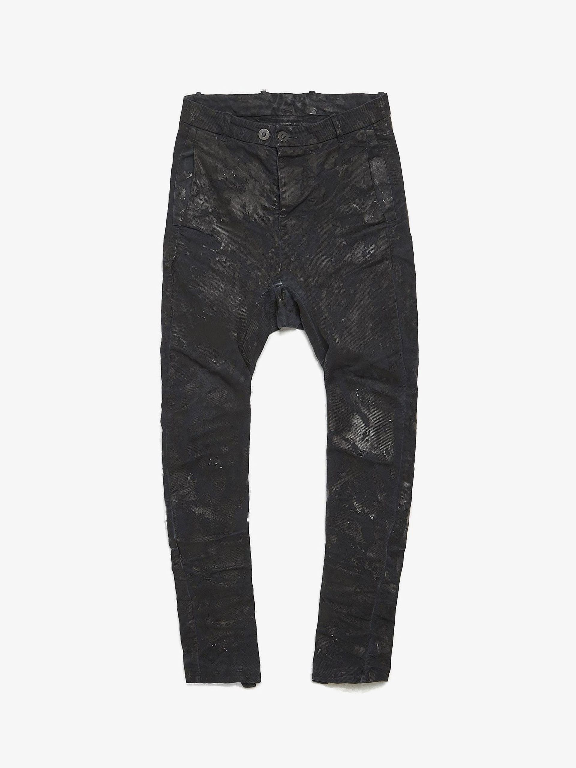 Navy Wax Splattered Jeans