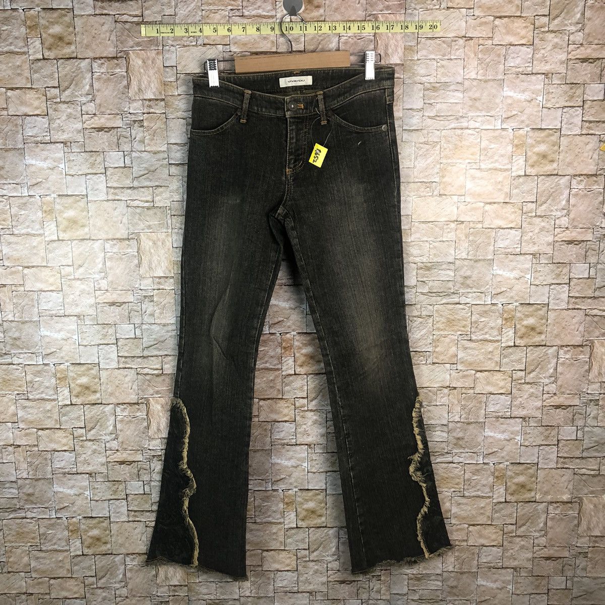 Japanese Brand VivaYou Black ripped distressed Denim Pants #A652 Size 28" / US 6 / IT 42 - 1 Thumbnail