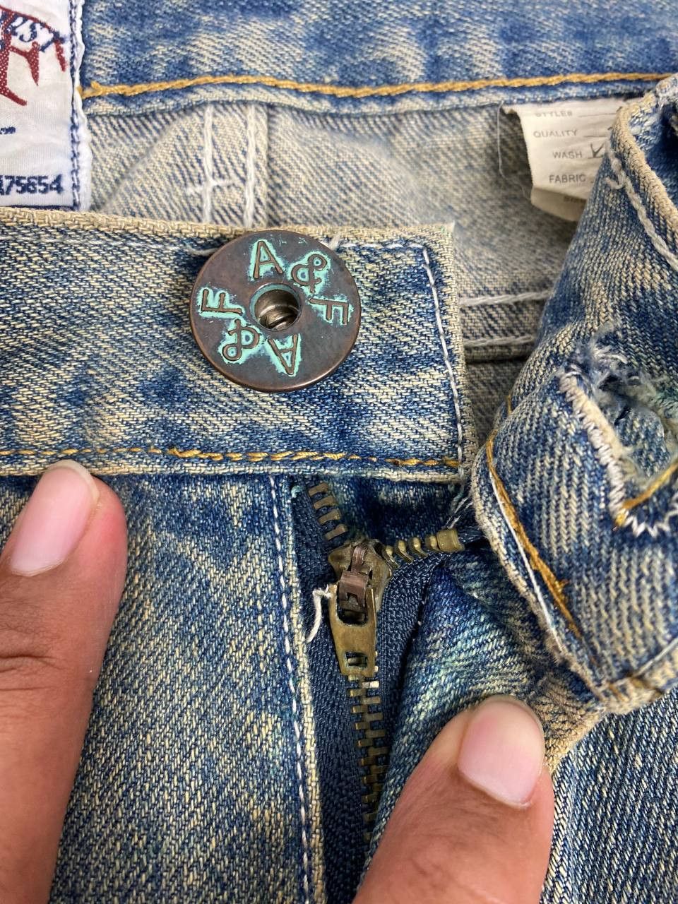 American Apparel america and first distressed denim nice design Size US 34 / EU 50 - 16 Thumbnail