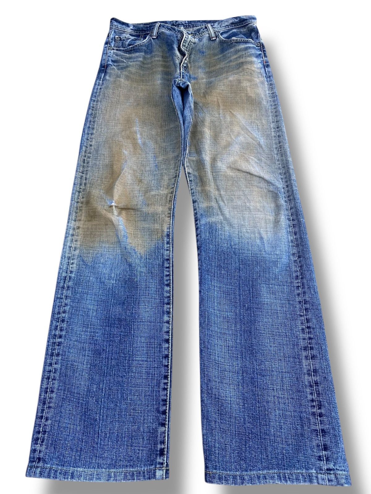 Japanese Brand Japanese Brand Rusty Faded Wash Style Loose Jeans Size US 34 / EU 50 - 1 Thumbnail