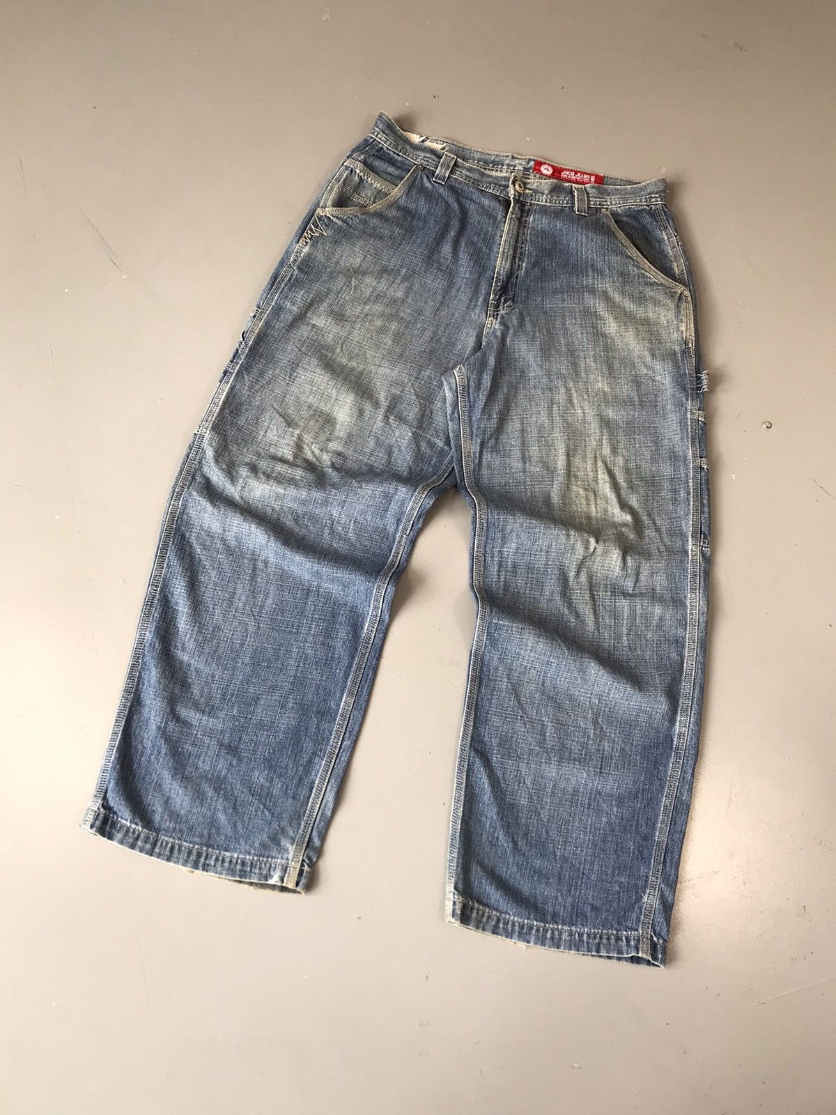 JNCO × Southpole × Vintage Crazy vintage Jnco crown 👑 embroidered baggy fit denim Size US 37 - 3 Thumbnail