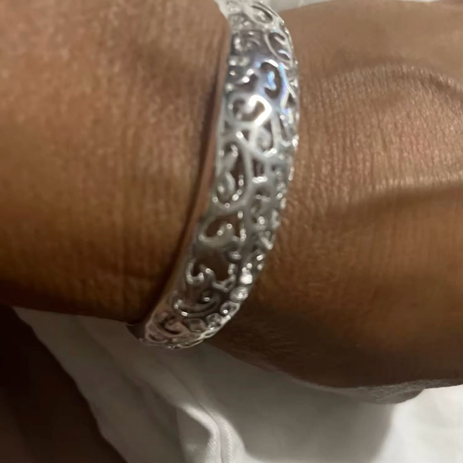 Other Sterling Silver open bangle bracelet for women Size ONE SIZE - 8 Thumbnail
