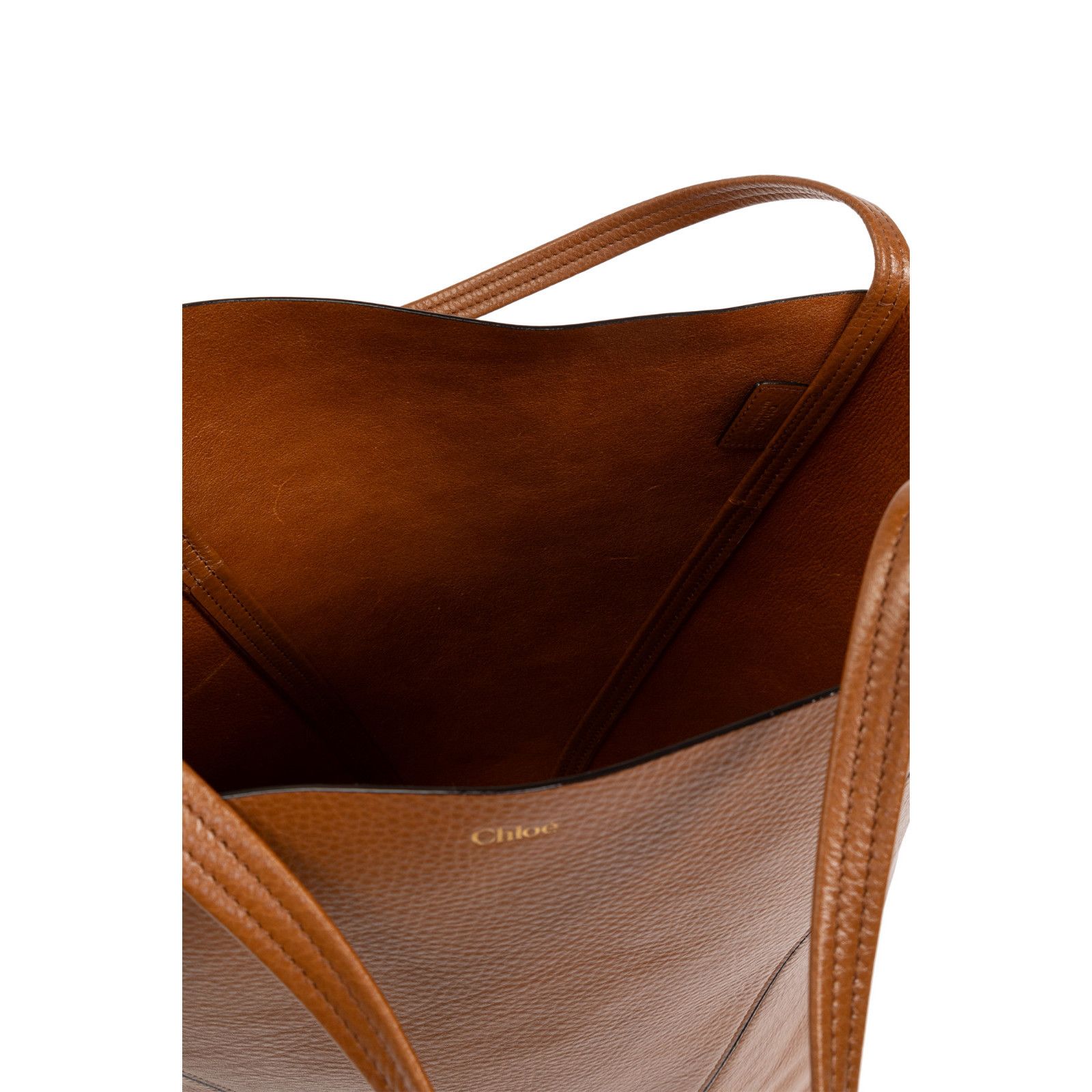 Chloe Chloe Large Spin Clay Brown Grained Leather Tote Bag New & A Size ONE SIZE - 5 Thumbnail