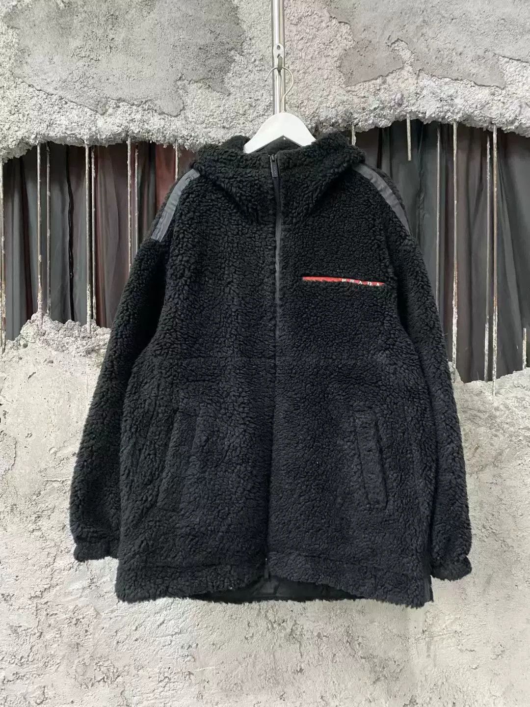 Prada prada teddy zip jacket in black Size XS / US 0-2 / IT 36-38 - 1 Thumbnail