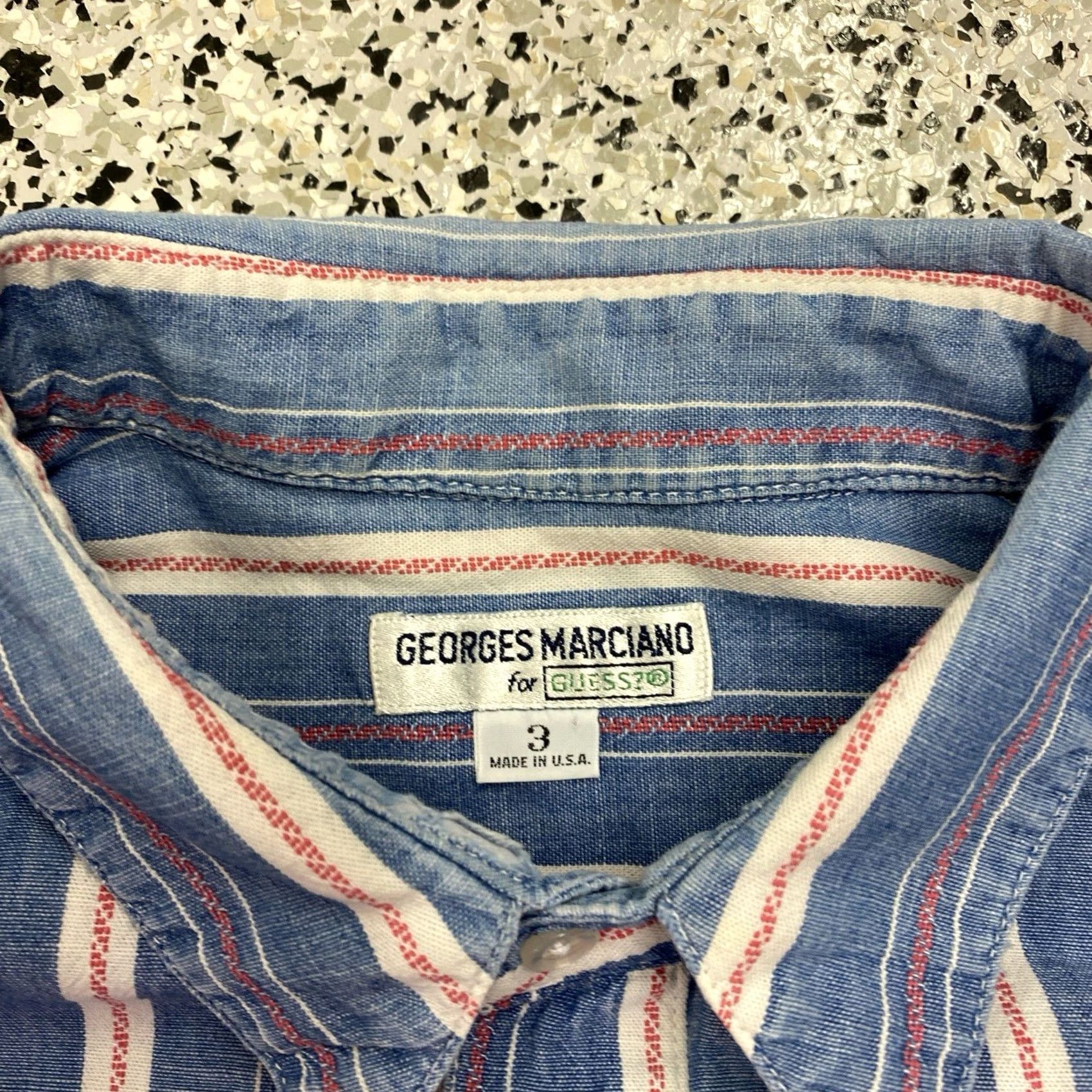 Guess VINTAGE GUESS Jeans Shirt Mens Large Blue Denim Button Up Size US L / EU 52-54 / 3 - 2 Thumbnail