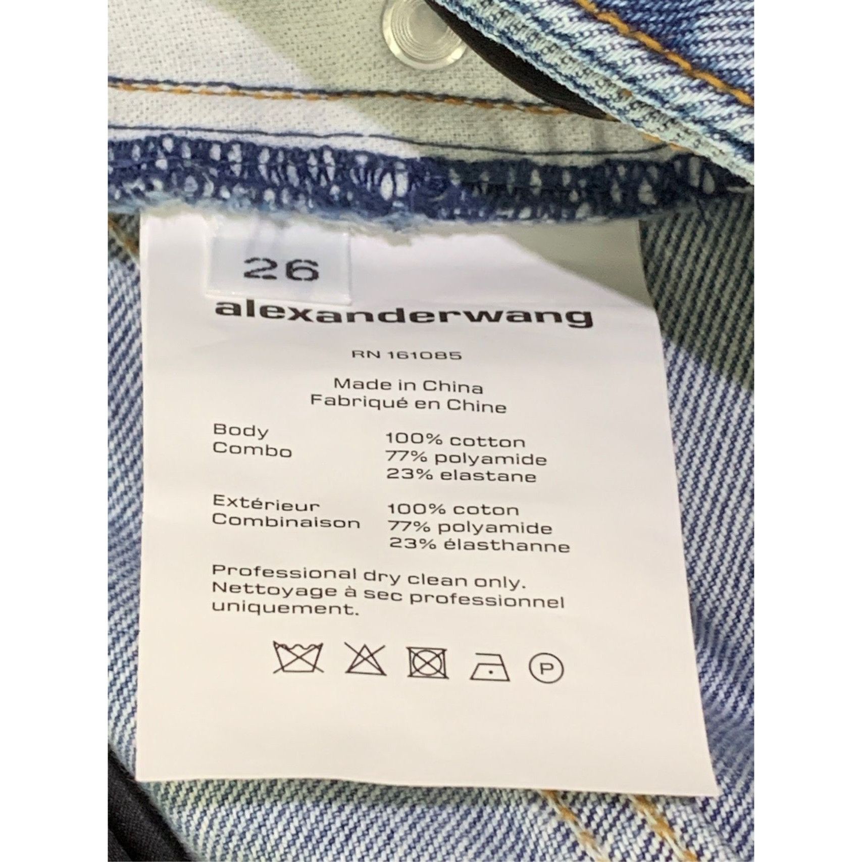 Alexander Wang Alexander Wang Womens Irregular Denim Bikini Skirt Size 26 C Size 26" / US 2 / IT 38 - 2 Thumbnail