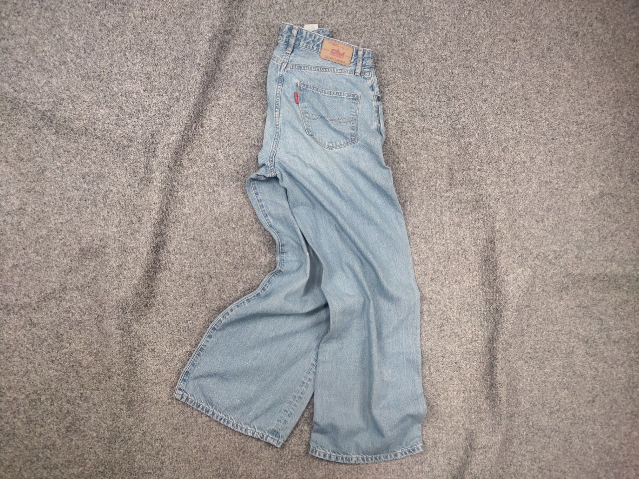 Ungrid 2114071 Vintage Japan Wide Leg Baggy Distressed Jeans