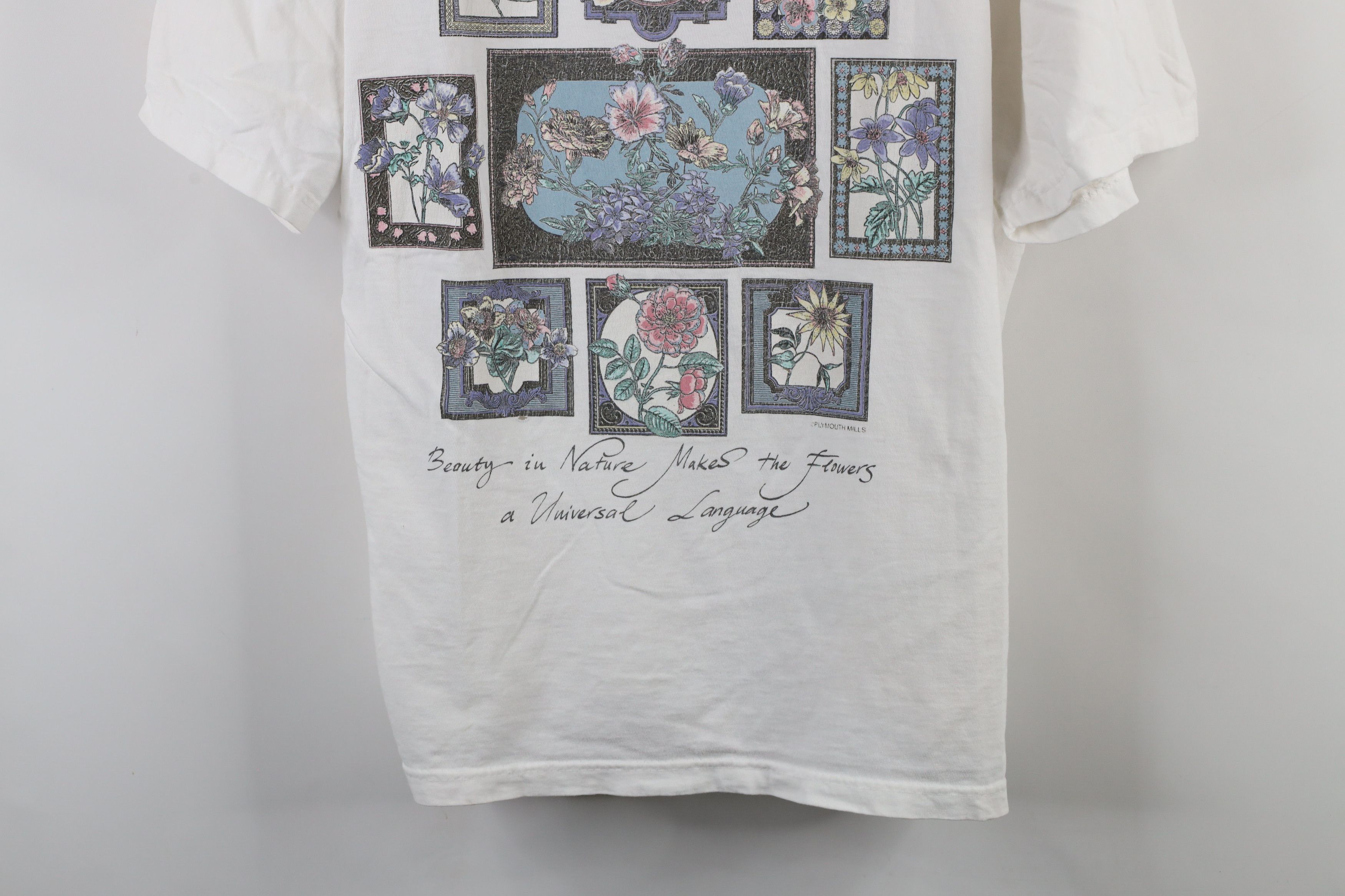 Vintage Vintage 90s Streetwear Flowers Short Sleeve T-Shirt USA Size XXL / US 16-18 / IT 52-54 - 3 Thumbnail