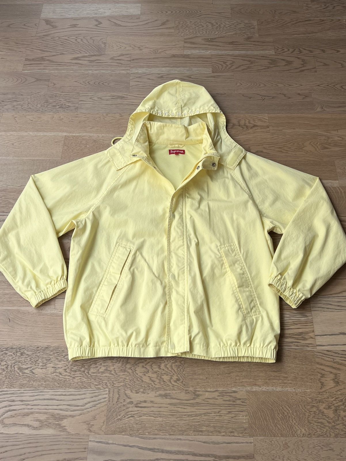 image of Supreme Raglan Court Jacket in Yellow, Men's (Size XL)