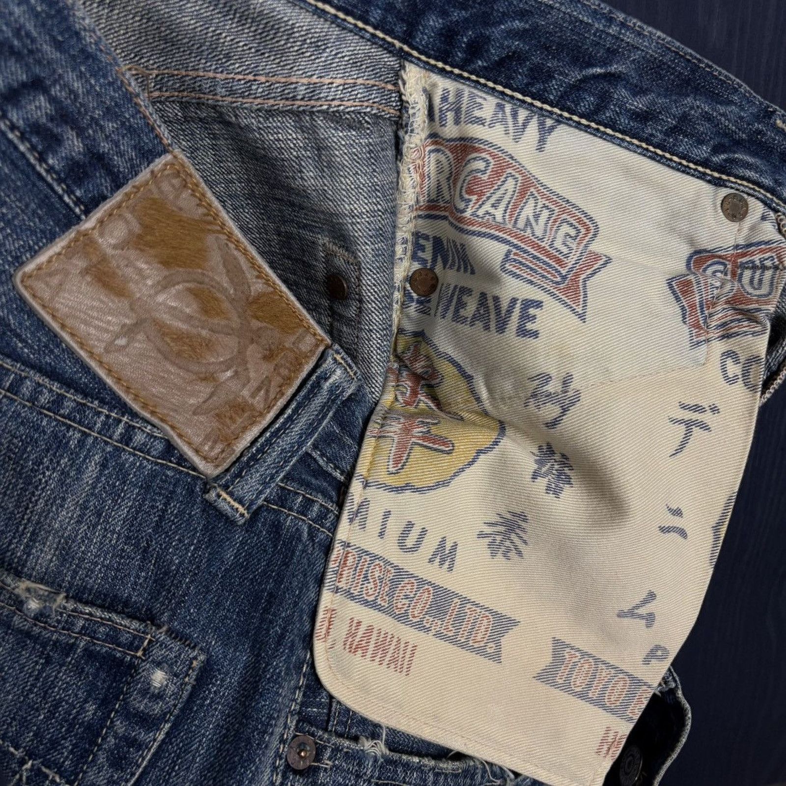 Harley Davidson × Japanese Brand × Vintage 🇯🇵SUGAR CANE ALOHA DENIM Size US 30 / EU 46 - 11 Thumbnail