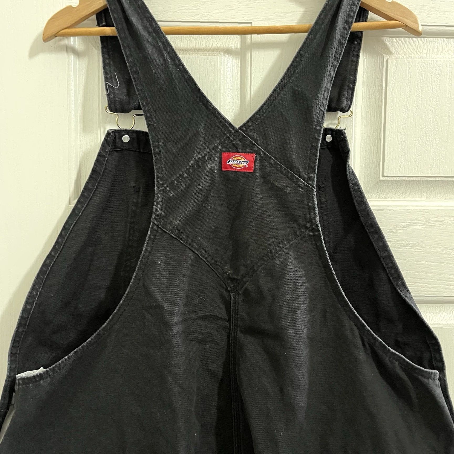 Dickies VINTAGE Dickies Dungarees Men Jeans 40x32 Black Canvas Overalls Work Wear 90s Grunge Retro USA Size US 40 / EU 56 - 4 Thumbnail