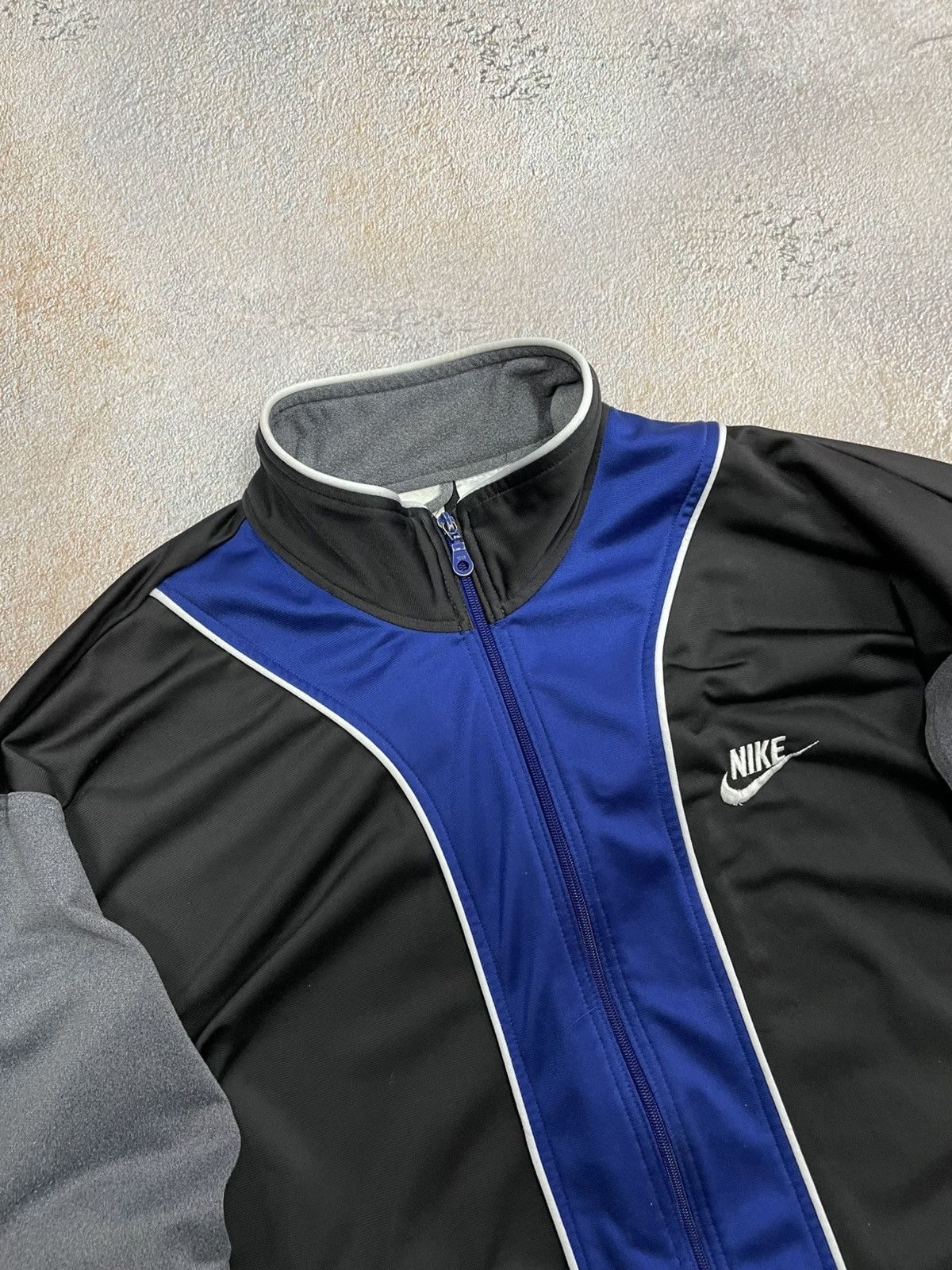 Nike Vintage Nike Cotton Boxy Track Jacket Big Logo Size US XL / EU 56 / 4 - 3 Thumbnail