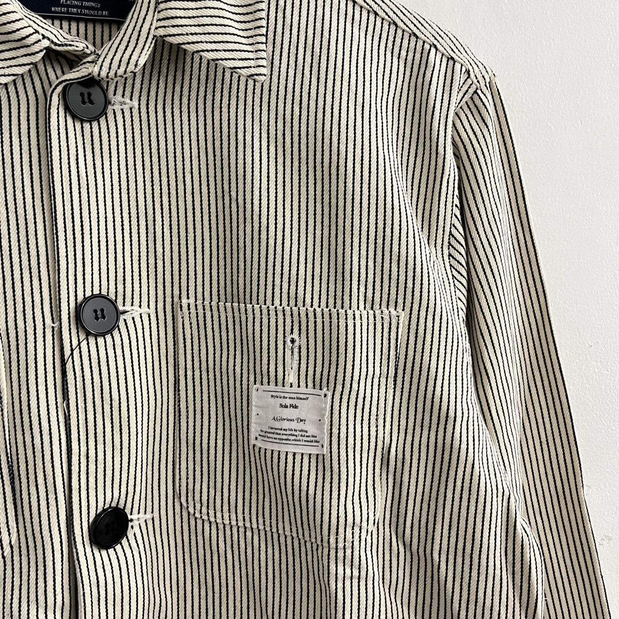 Japanese Brand Urban Garment Striped Chore Button Up Size US L / EU 52-54 / 3 - 4 Thumbnail