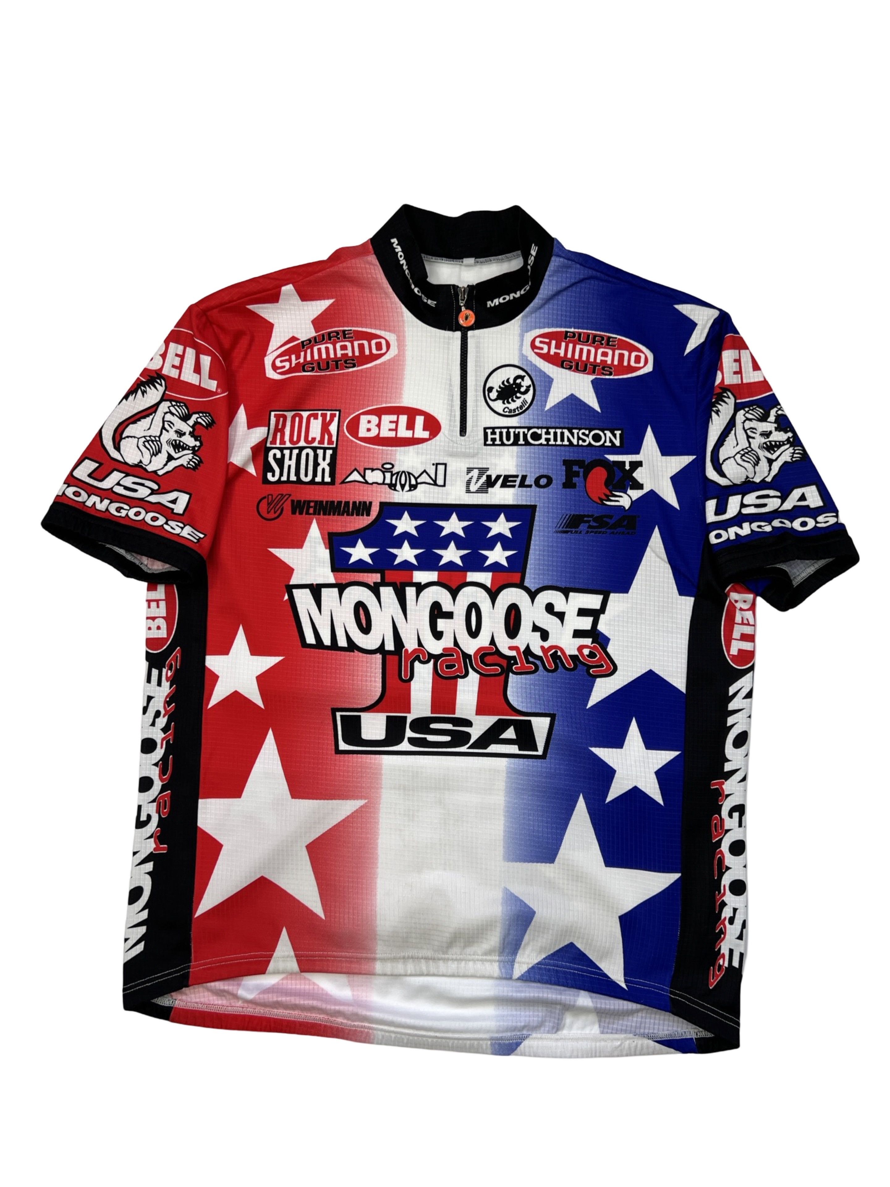 Vintage Vintage Castelli Mongoose USA Printed Shimano Jersey Size US XL / EU 56 / 4 - 1 Thumbnail