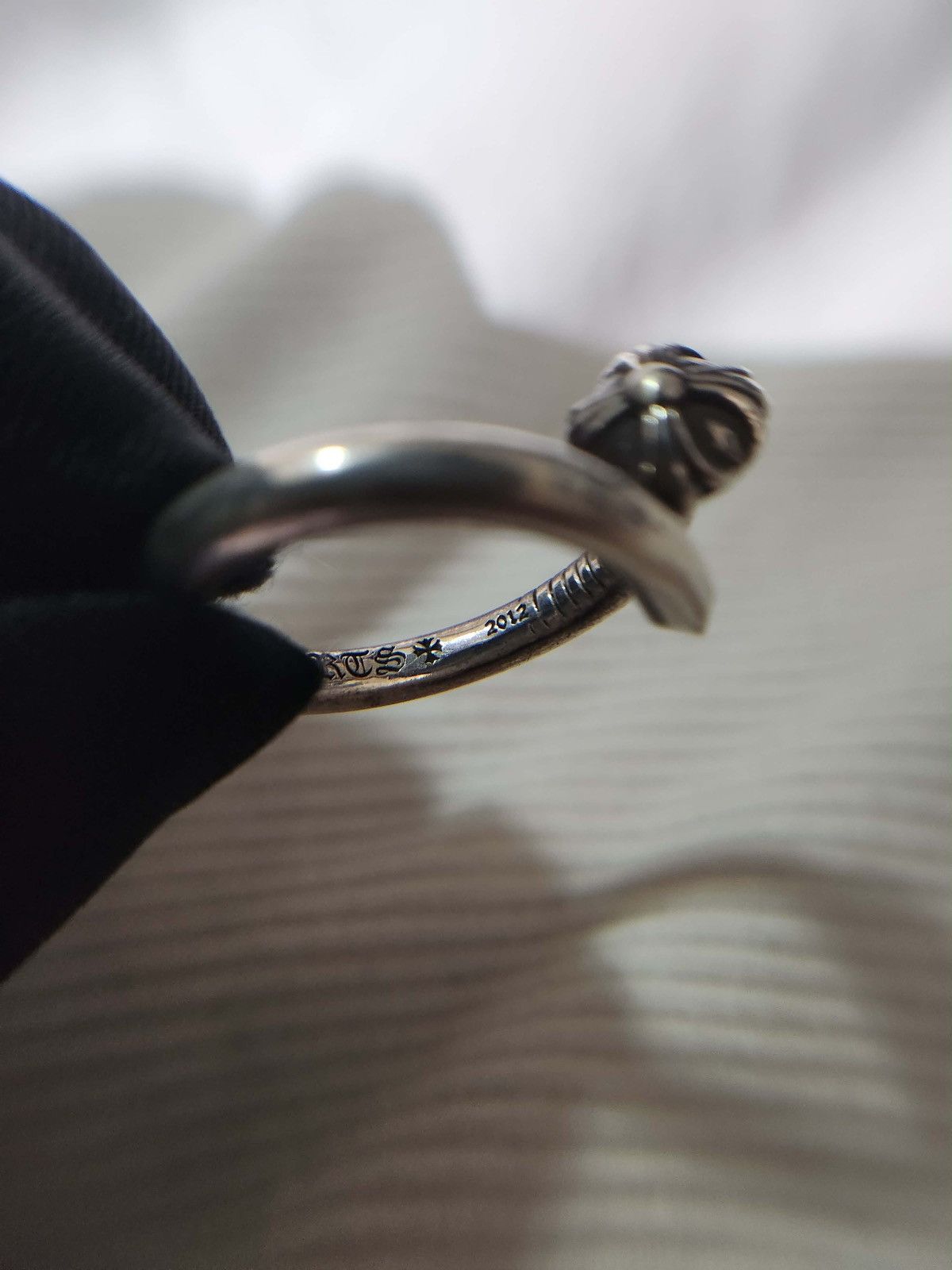 Chrome Hearts Nail Ring Cross Ball Ring - threedaughtersproperties.com