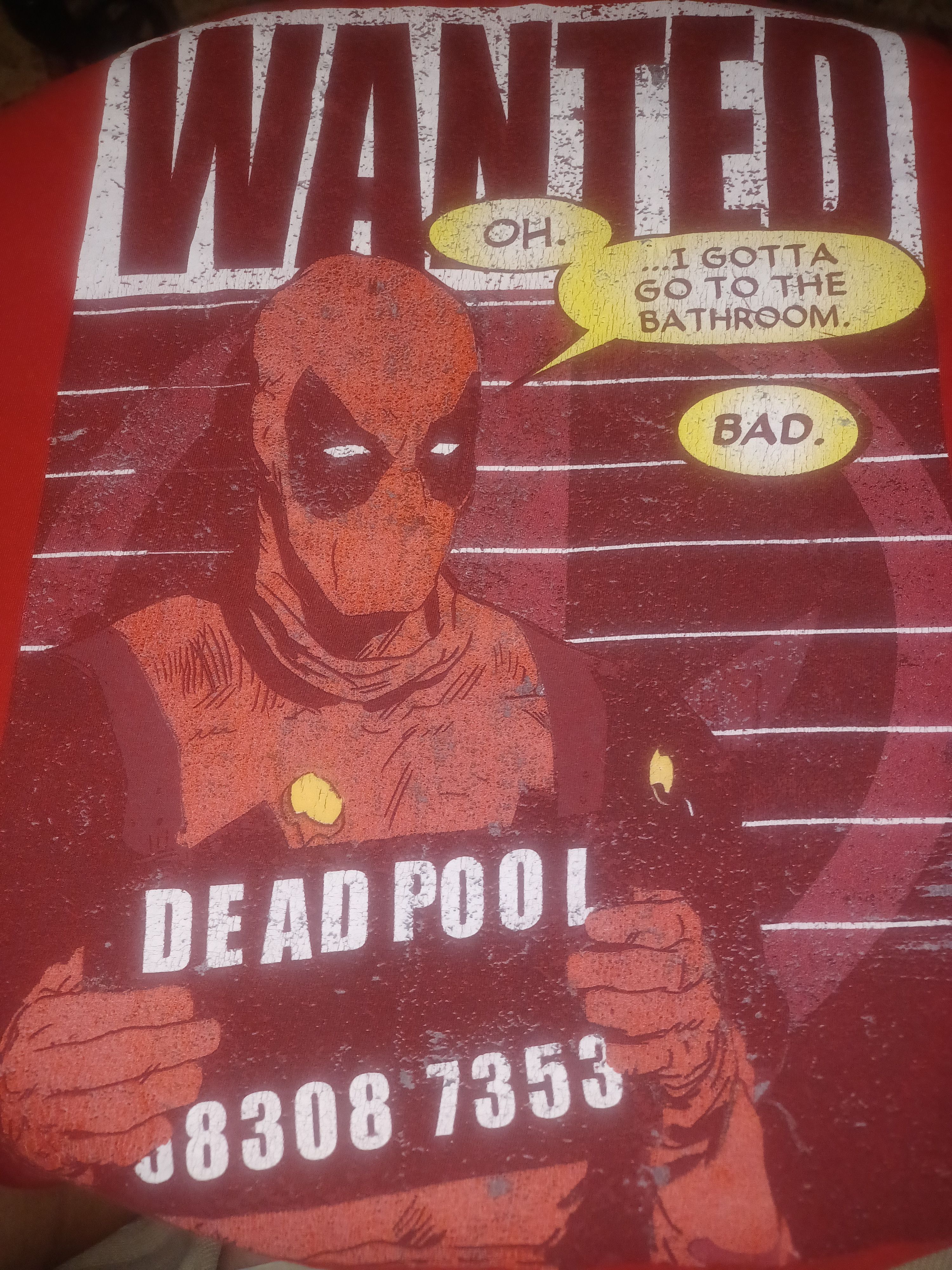 Marvel Comics Marvel Men's Dead Pool Graphic Tee Large Red Size US L / EU 52-54 / 3 - 1 Thumbnail